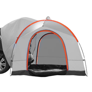 VEVOR SUV Camping Tent, 8'-8' SUV Tent Attachment for Camping with Rain Layer and Carry Bag, PU2000mm Double Layer Truck Tent, Accommodate 6-8 Person, Rear Tent for Van Hatch Tailgate - Premium Truck Tent from VEVOR - Just $170.29! Shop now at Rapidvehicles