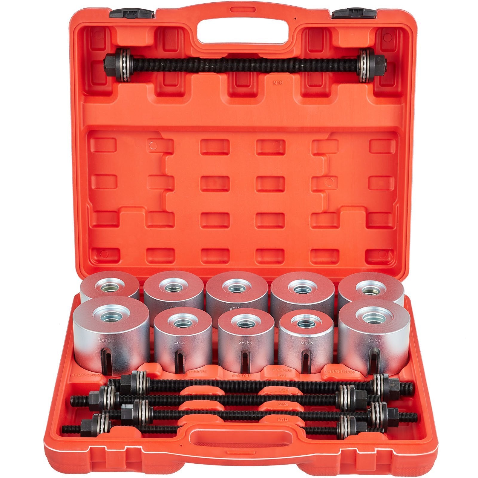 VEVOR 27 PCS Pull and Press Sleeve Kit, 45# Steel Removal Installation Bushes Bearings Tool Kit, Bush Removal Insertion Sleeve Tool Set Works on Most Cars and LCV, HGV Engines - Premium Bearing Puller from VEVOR - Just $97.99! Shop now at Rapidvehicles