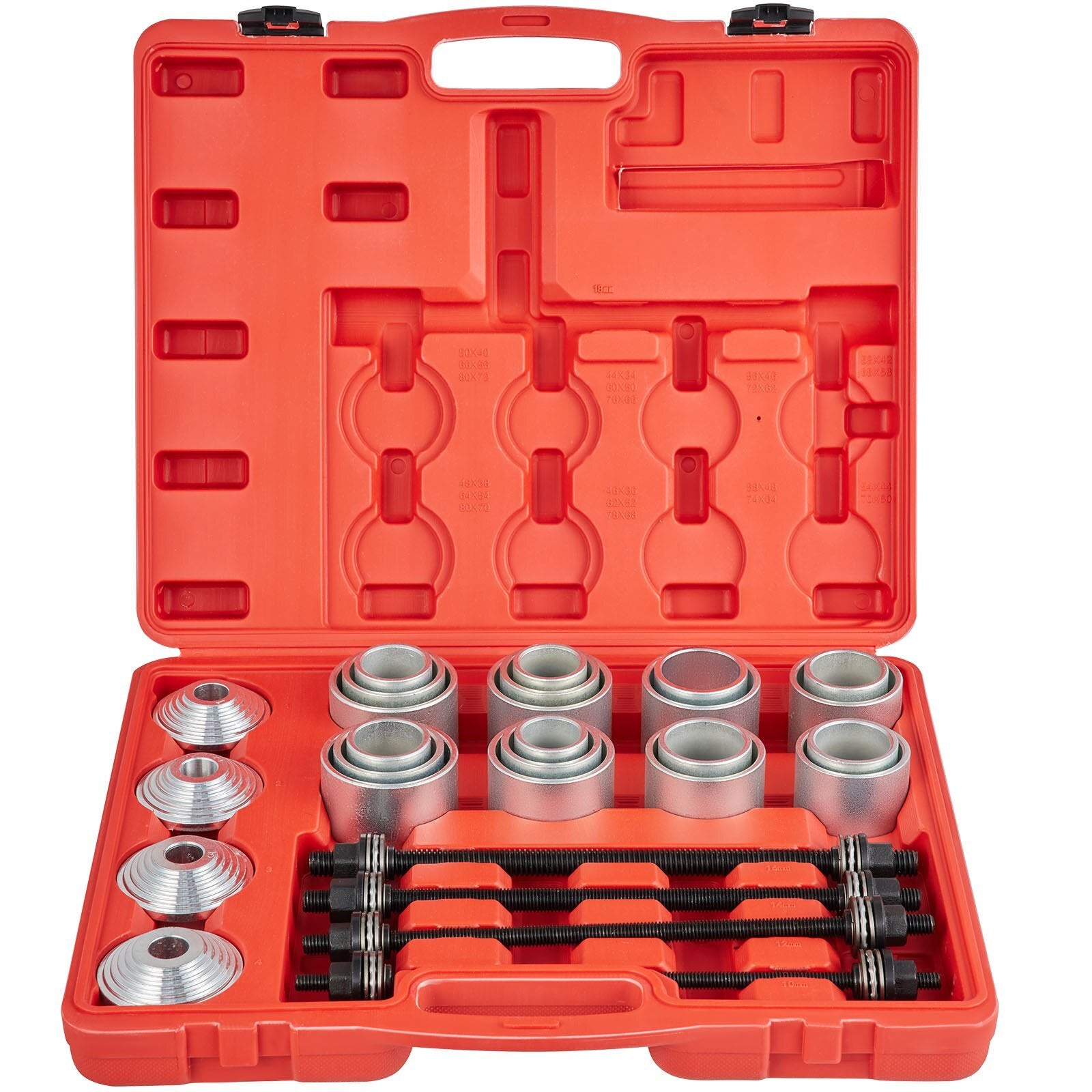 VEVOR 28 PCS Pull and Press Sleeve Kit, 45# Steel Removal Installation Bushes Bearings Tool Kit, Bush Removal Insertion Sleeve Tool Set Works on Most Cars and LCV, HGV Engines - Premium Bearing Puller from VEVOR - Just $86.99! Shop now at Rapidvehicles