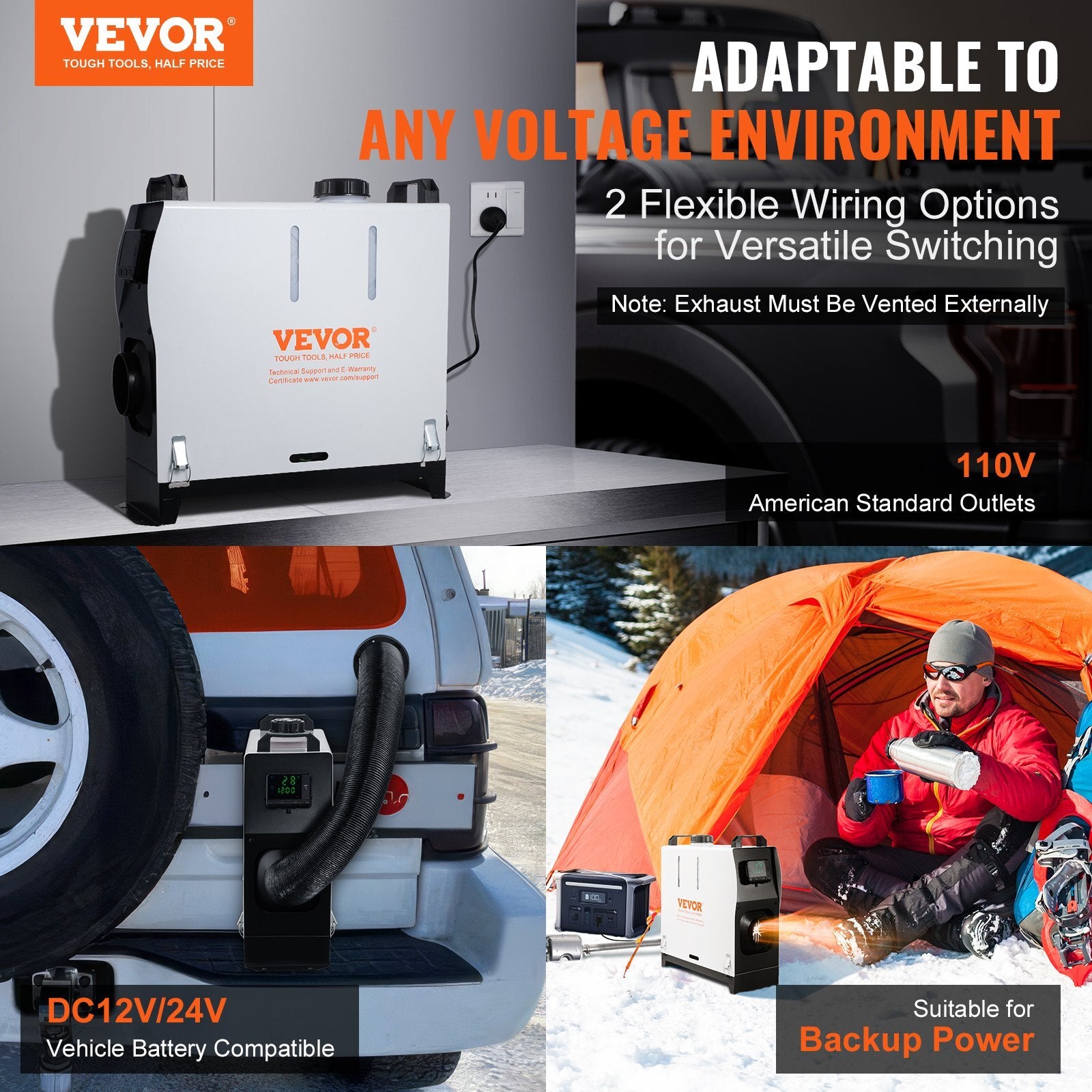 VEVOR 5-8KW Diesel Heater, Diesel Air Heater All in One with Remote Control and LCD Screen, Fast Heating Low Noise, Portable Diesel Heater for Truck Van RV Trailer Camper and Indoors - Premium Diesel Heater from VEVOR - Just $131.29! Shop now at Rapidvehicles