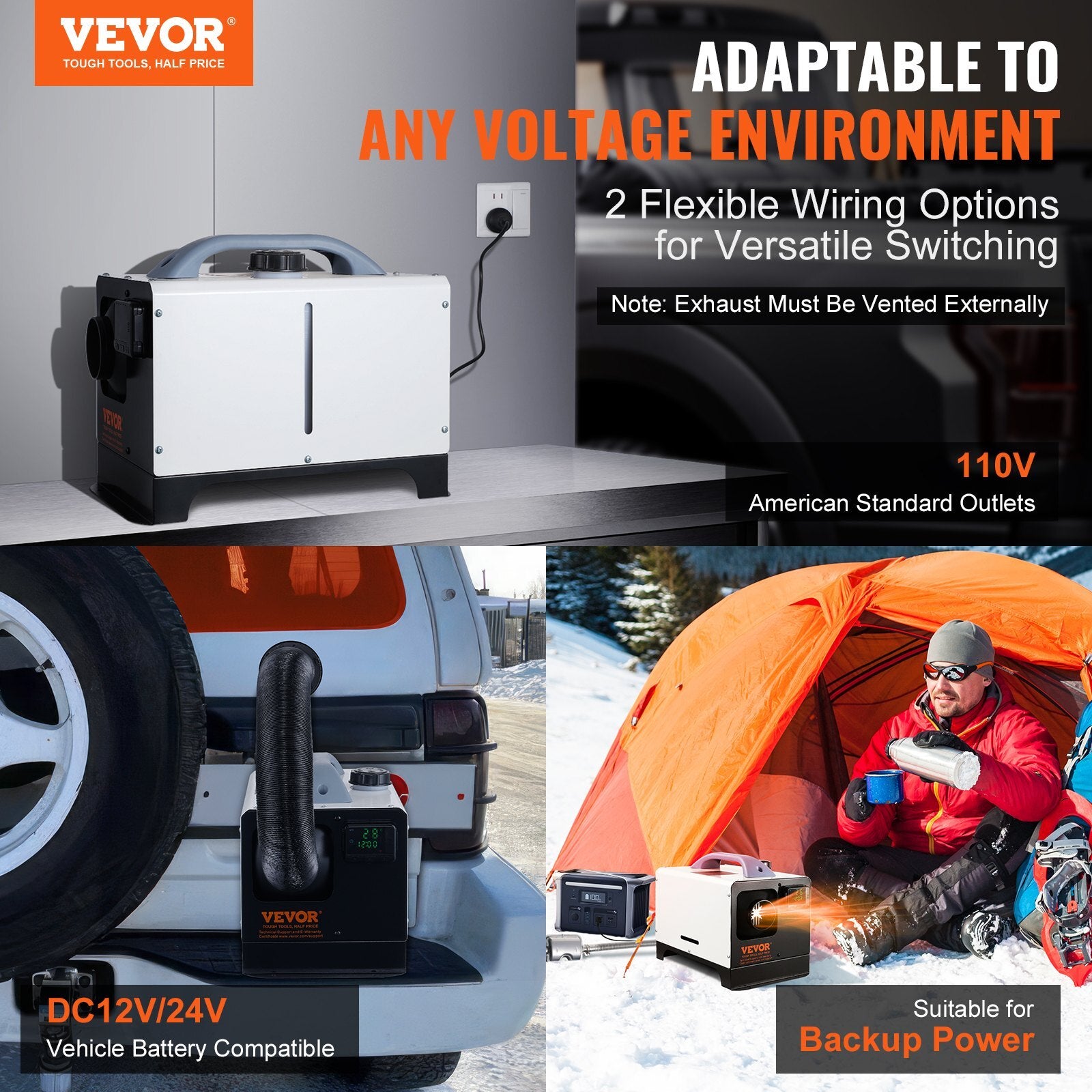 VEVOR 5-8KW Diesel Heater, Diesel Air Heater All in One with Remote Control and LCD Screen, Fast Heating Low Noise, Portable Diesel Heater for Truck Van RV Trailer Camper and Indoors - Premium Diesel Heater from VEVOR - Just $142.99! Shop now at Rapidvehicles