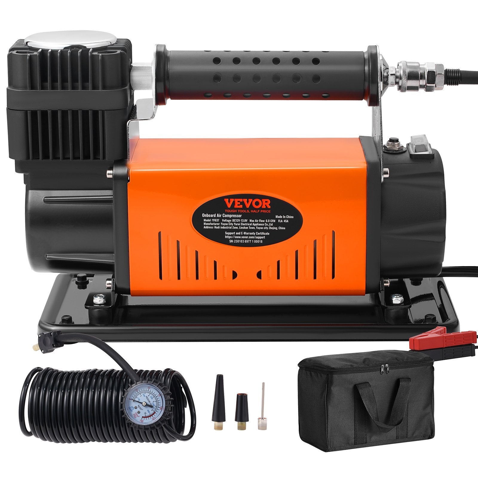 VEVOR 12V Air Compressor Heavy Duty 150PSI Offroad Air Compressor Portable Truck Tire Inflator Air Pump for Jeep SUV 4x4 Vehicle RV For up to 35 Inch Tires - Premium Tire Inflators from VEVOR - Just $127.39! Shop now at Rapidvehicles