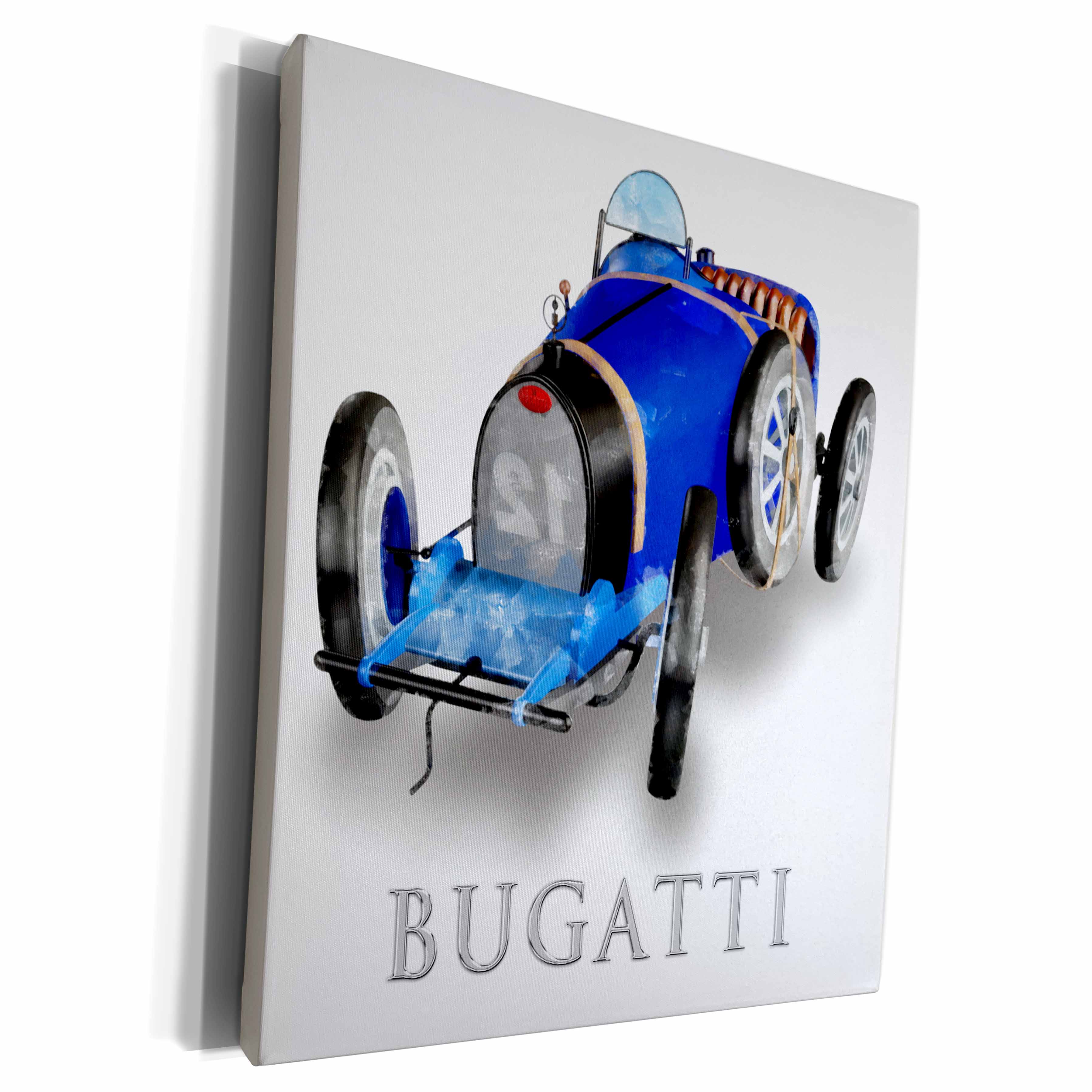 3dRose Classic Bugatti Racing Car - Museum Grade Canvas Wrap (cw_58801)