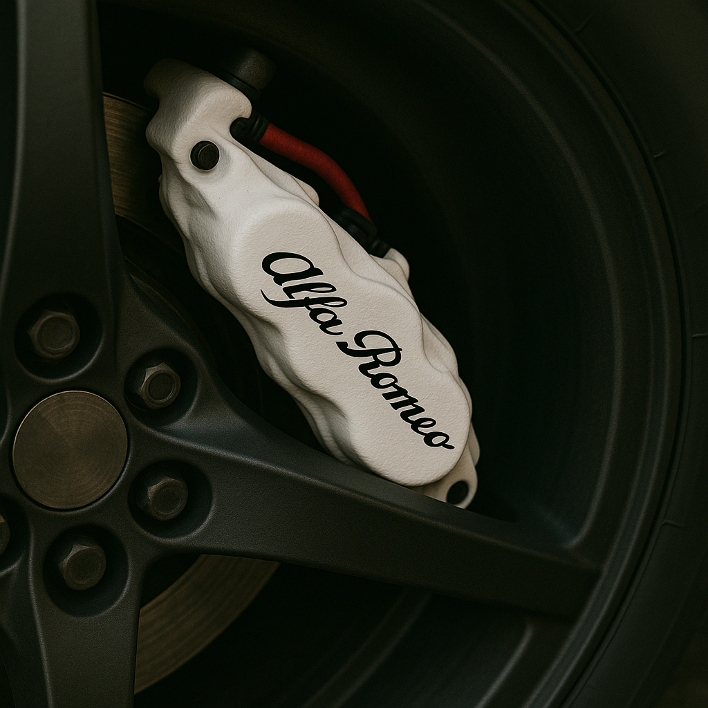 Alfa Romeo Brake Caliper Decals – Universal Fit | Set of 8 (3" to 6")