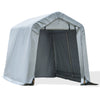 Outsunny 6' x 8' Carport Portable Garage, Heavy Duty Storage Tent, Patio Storage Shelter w/ Anti-UV PE Cover and Double Zipper Doors, for Motorcycle Bike Garden Tools, Light Gray - Premium Carports from Rapidvehicles - Just $202.77! Shop now at Rapidvehicles