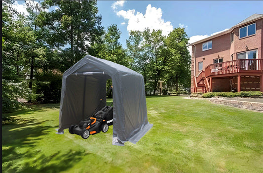 7x8 ft Outdoor Portable Gazebo Storage Shelter Shed with 2 Roll - Premium Carports from Rapidvehicles - Just $202.18! Shop now at Rapidvehicles