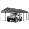 VIDEO offerMetal Carport 12 ?20 FT Heavy Duty with Galvanized Steel Roof, Metal Garage Canopy with Galvanized Steel Roof & Frame, Car Tent Outdoor Storage Shed for Car, Boats and Truck, Gray - Premium Carports from Rapidvehicles - Just $935.93! Shop now at Rapidvehicles