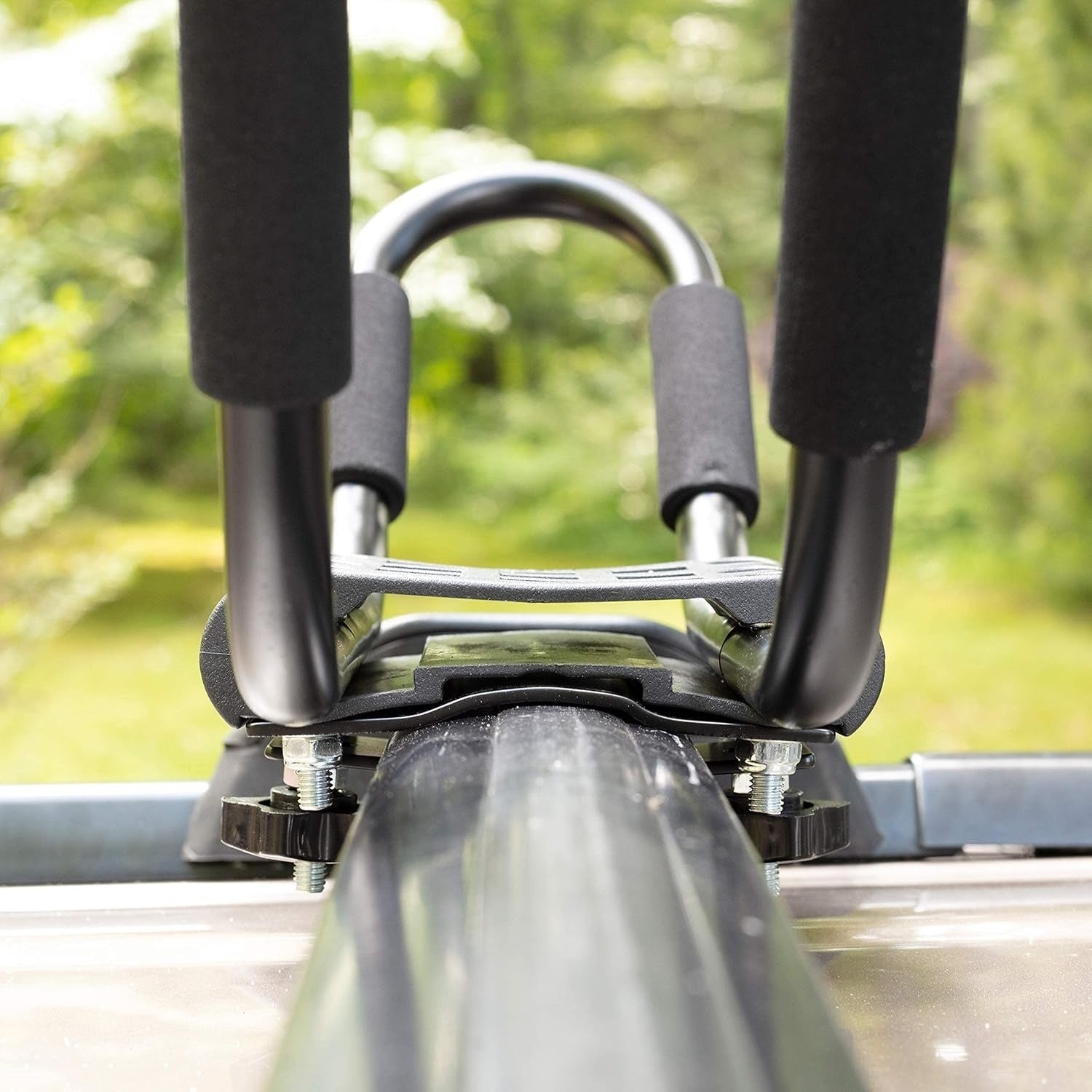 Kayak Roof Rack Sets - Two Kayak Racks for Cars and SUVs - Universal Fit Carriers Mount on Crossbars for Easy Travel with Kayaks Canoes and Surfboards by PaddleSports+ - Premium Cargo Racks from Rapidvehicles - Just $79.99! Shop now at Rapidvehicles