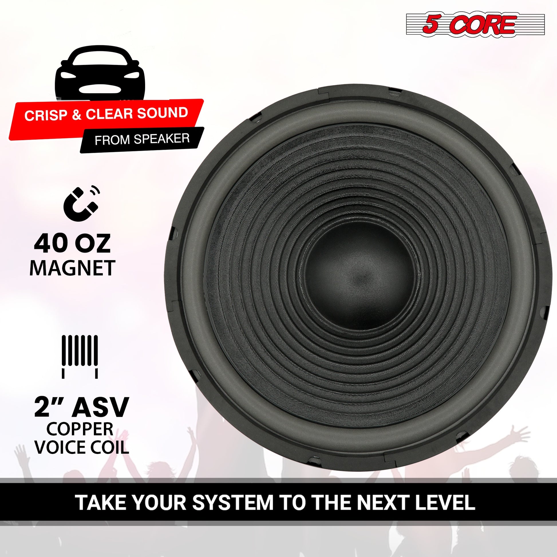 5 Core Subwoofer Speaker 15 Inch Car Sub Woofer 450W Max High Power Pro Audio 4 Ohm 40 Oz Y30 Magnet Big Replacement Bass Subs Para Carro - WF 15 140 4OHM - Premium Car Audio from 5 Core - Just $116.42! Shop now at Rapidvehicles