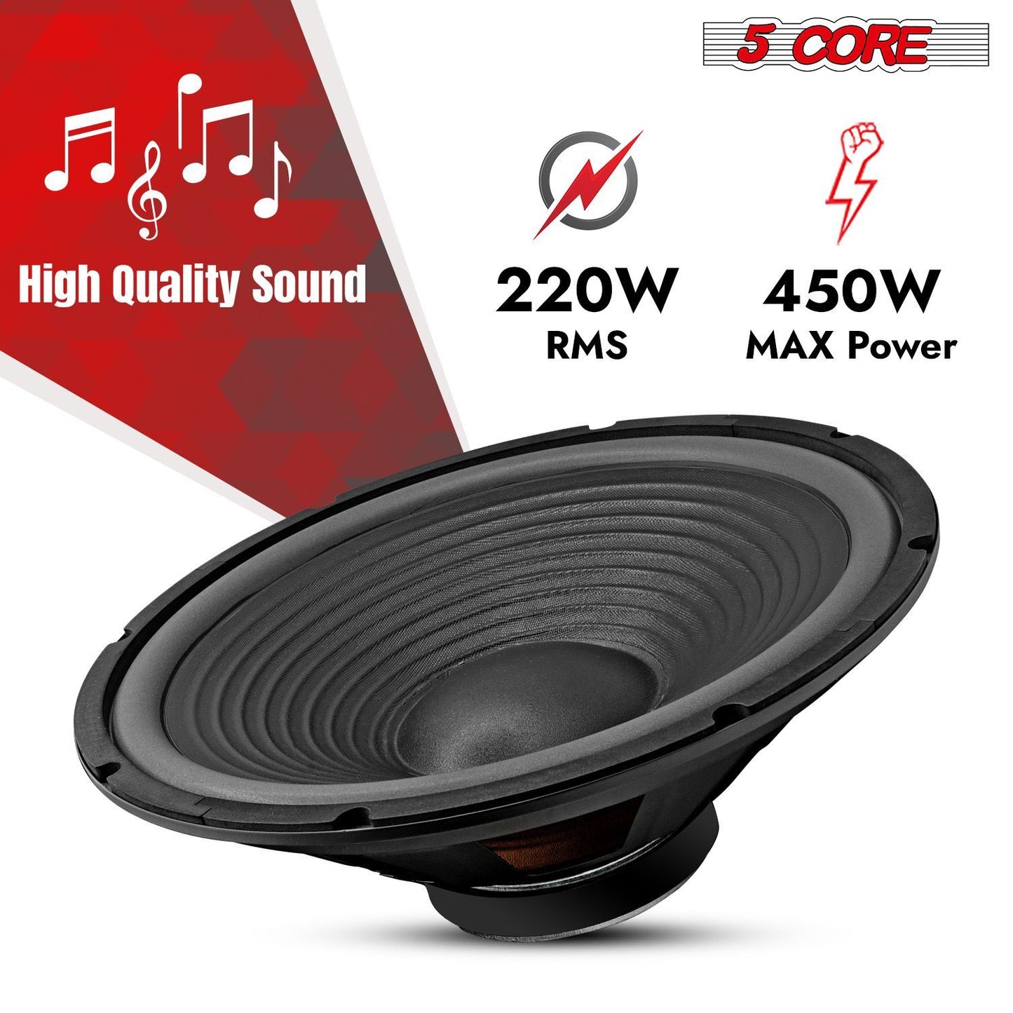 5 Core Subwoofer Speaker 15 Inch Car Sub Woofer 450W Max High Power Pro Audio 4 Ohm 40 Oz Y30 Magnet Big Replacement Bass Subs Para Carro - WF 15 140 4OHM - Premium Car Audio from 5 Core - Just $71.96! Shop now at Rapidvehicles