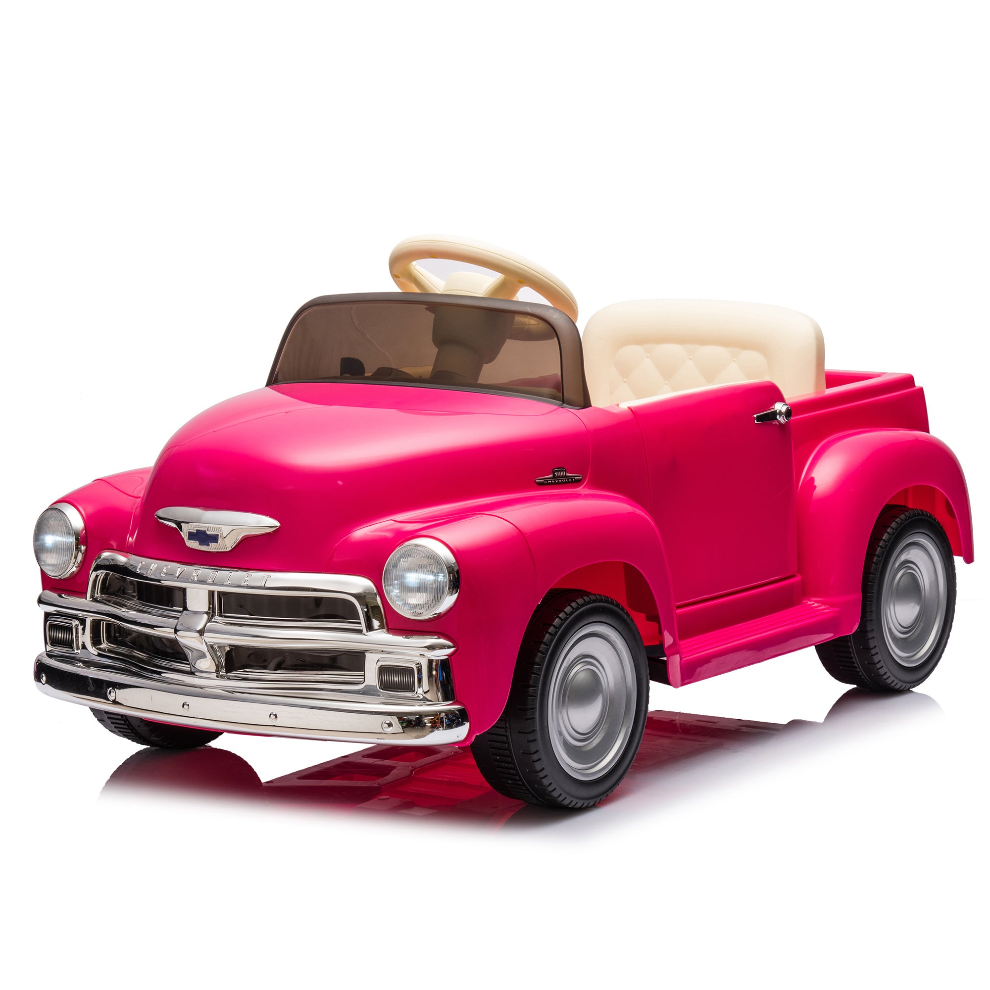 12V Kids Ride On truck car w/parents control, Licensed Chevrolet 3100 pickup,electric car for kid,Vintage modeling,3 speeds,LED Lights,Bluetooth,USB,High-power up to 3.11 MPH,age 3+ - Premium Kids' Bikes from Rapidvehicles - Just $245.34! Shop now at Rapidvehicles