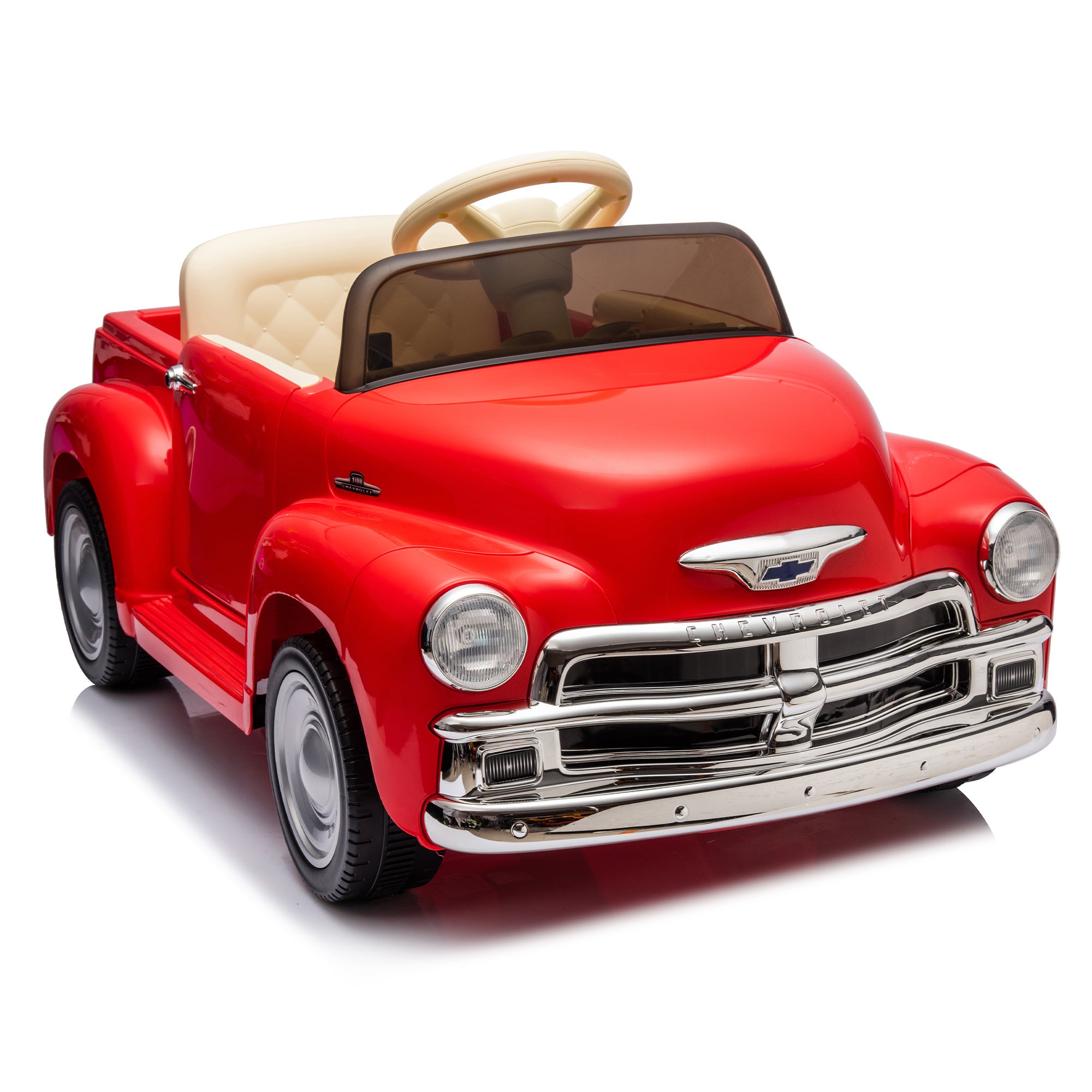 12V Kids Ride On truck car w/parents control, Licensed Chevrolet 3100 pickup,electric car for kid,Vintage modeling,3 speeds,LED Lights,Bluetooth,USB,High-power up to 3.11 MPH,age 3+ - Premium Kids' Bikes from Rapidvehicles - Just $245.34! Shop now at Rapidvehicles