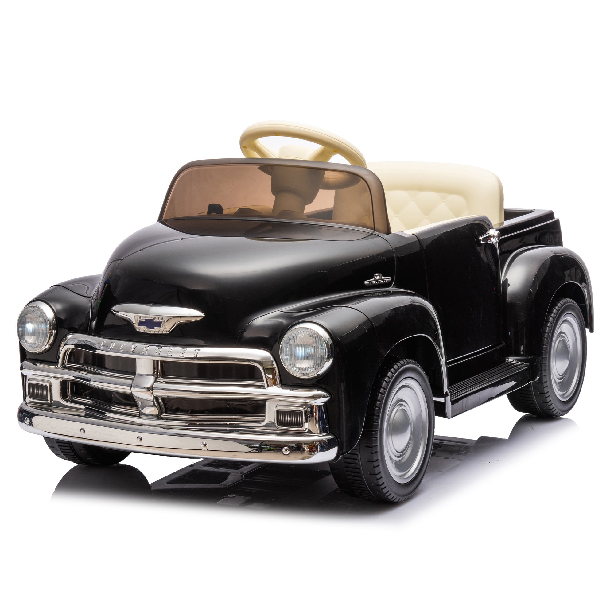 12V Kids Ride On truck car w/parents control, Licensed Chevrolet 3100 pickup,electric car for kid,Vintage modeling,3 speeds,LED Lights,Bluetooth,USB,High-power up to 3.11 MPH,age 3+ - Premium Kids' Bikes from Rapidvehicles - Just $245.34! Shop now at Rapidvehicles