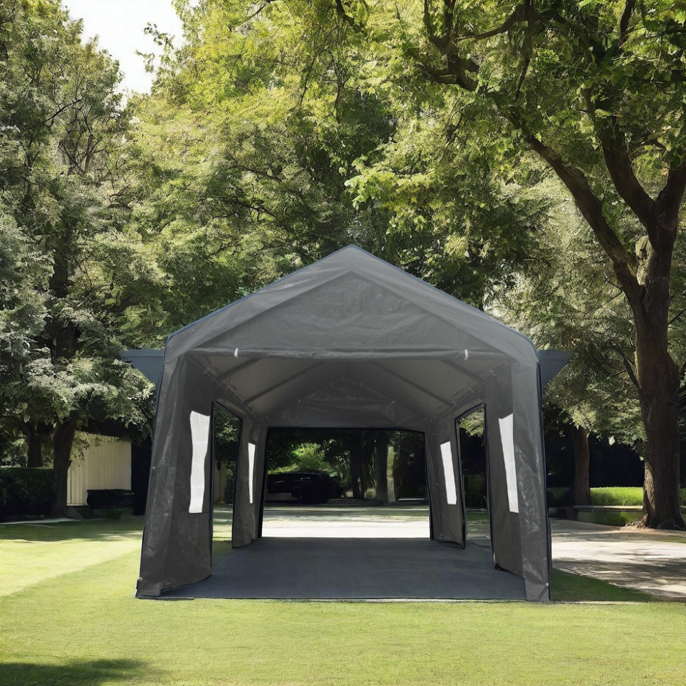 12x20 feet party tent heavy duty outdoor portable garage ventilated canopy carports car shelter - Premium Carports from Rapidvehicles - Just $312.99! Shop now at Rapidvehicles