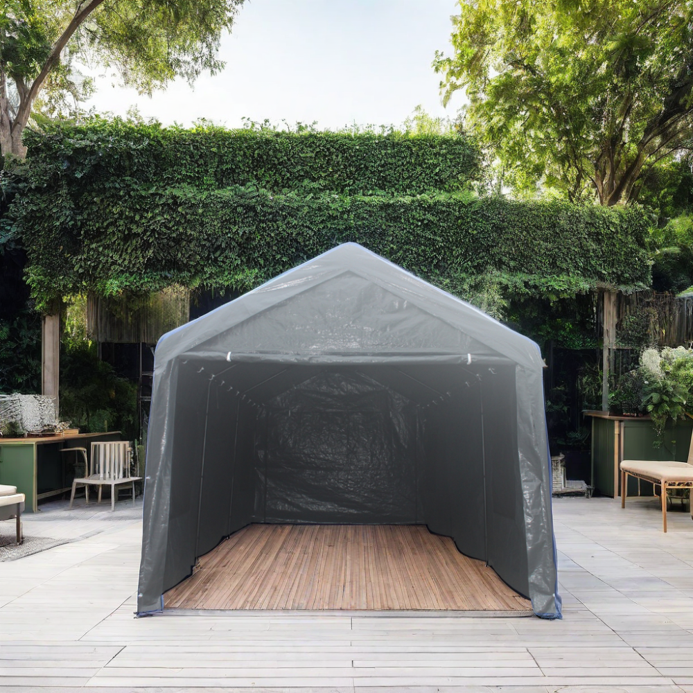 10x20ft gazebo party tent heavy duty canopy carport outdoor portable garage grey - Premium Carports from Rapidvehicles - Just $291.17! Shop now at Rapidvehicles