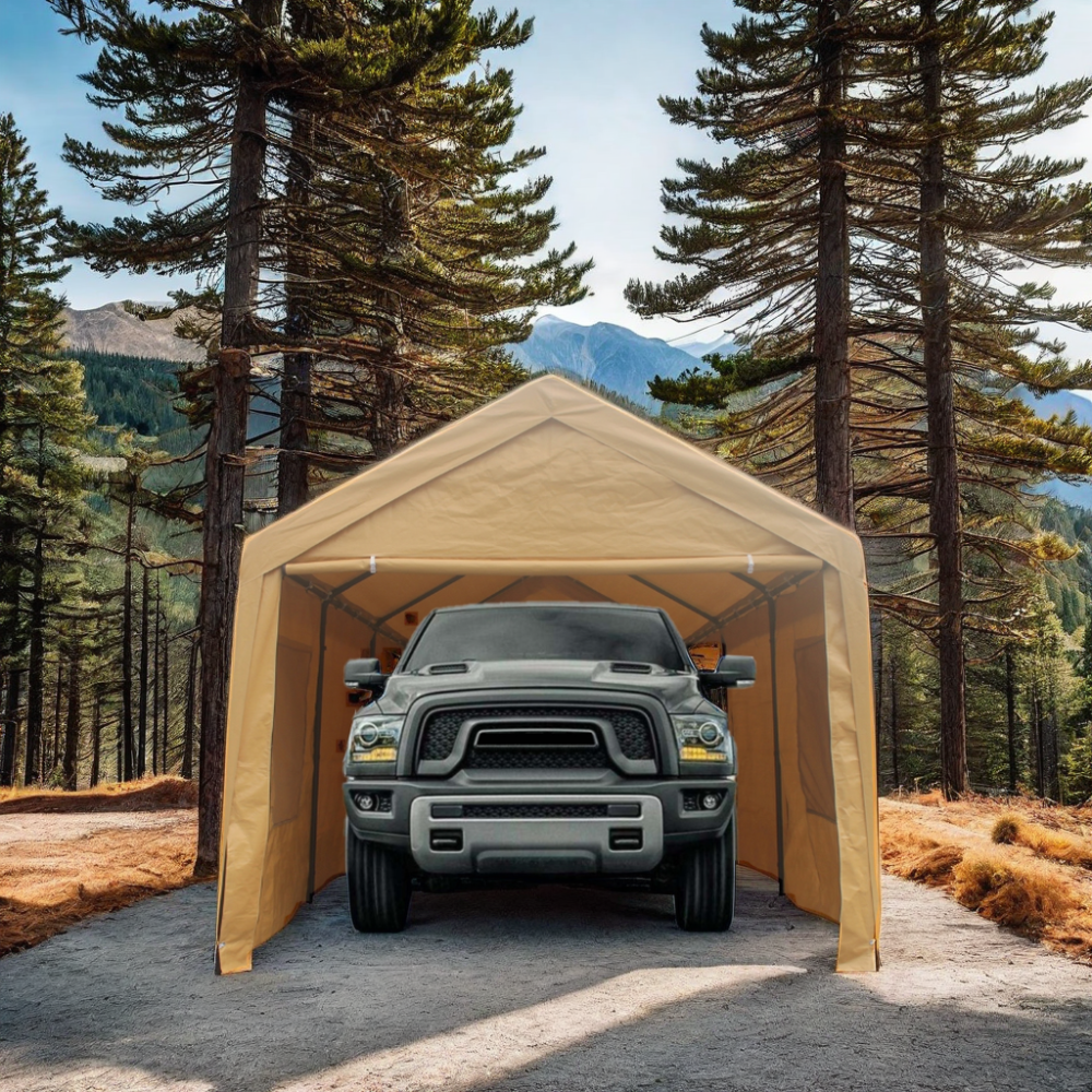 12x20ft heavy duty outdoor portable garage ventilated canopy carports - Premium Carports from Rapidvehicles - Just $312.99! Shop now at Rapidvehicles