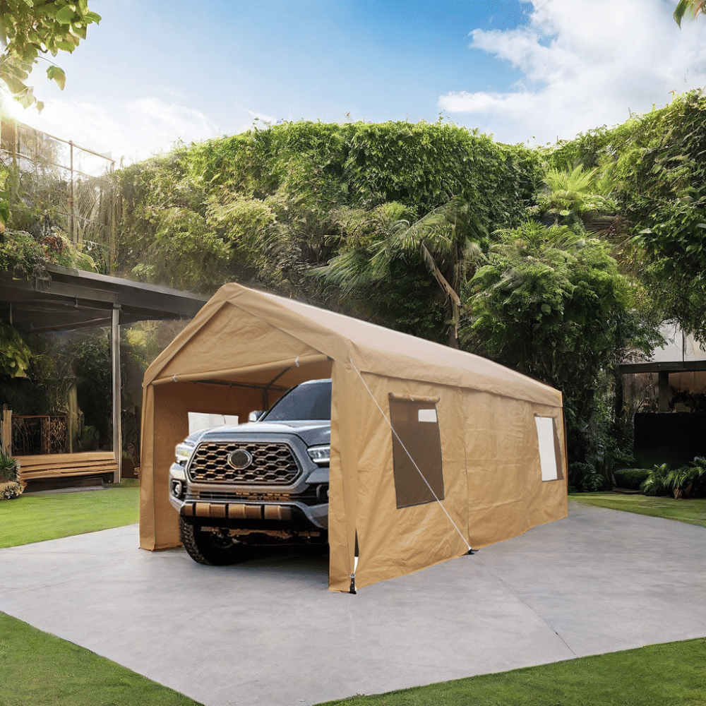 12x20ft heavy duty outdoor portable garage ventilated canopy - Premium Carports from Rapidvehicles - Just $338.97! Shop now at Rapidvehicles