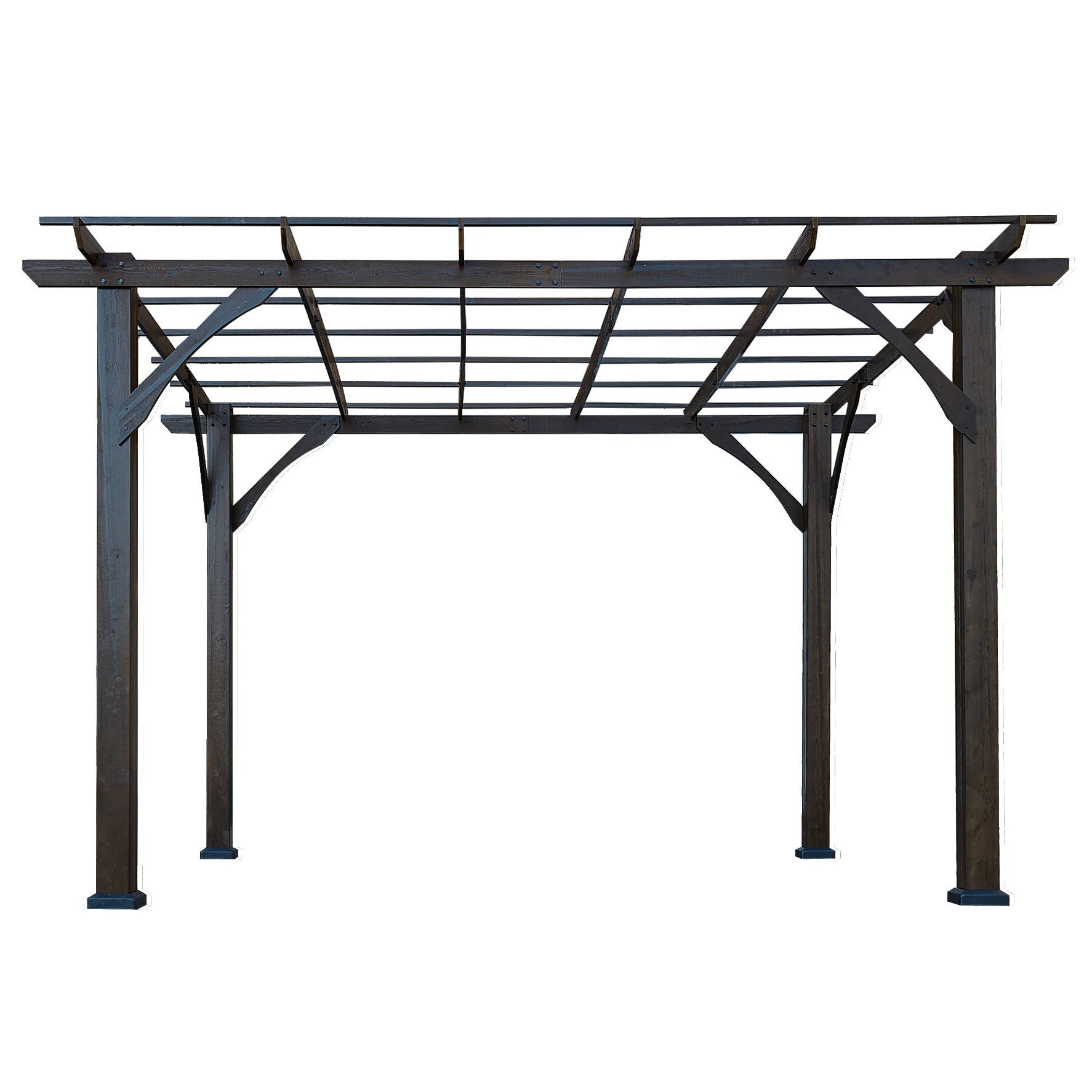 Cedar Wood Pergola, Wind Secure, Strong, Quality Made, Rot Resistant, Concrete Anchors, Spacious for Outdoor Patio, Deck - Premium Carports from Rapidvehicles - Just $788.99! Shop now at Rapidvehicles