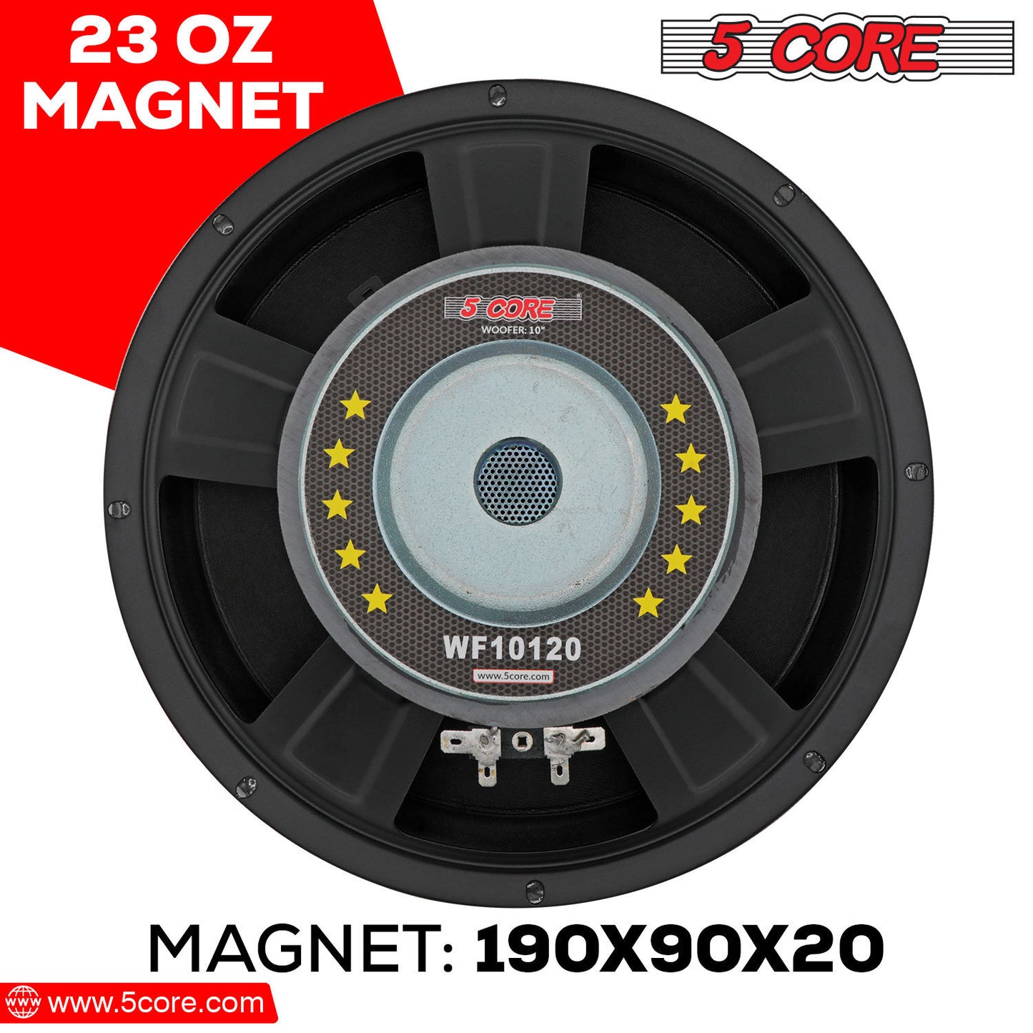 5 Core 10 Inch Subwoofer Speaker 600W Peak 4 Ohm Replacement Car Audio Bass Sub Woofer with 30 Oz Magnet- WF 10120 4OHM - Premium Car Subwoofers & Enclosures from 5 Core - Just $39.61! Shop now at Rapidvehicles