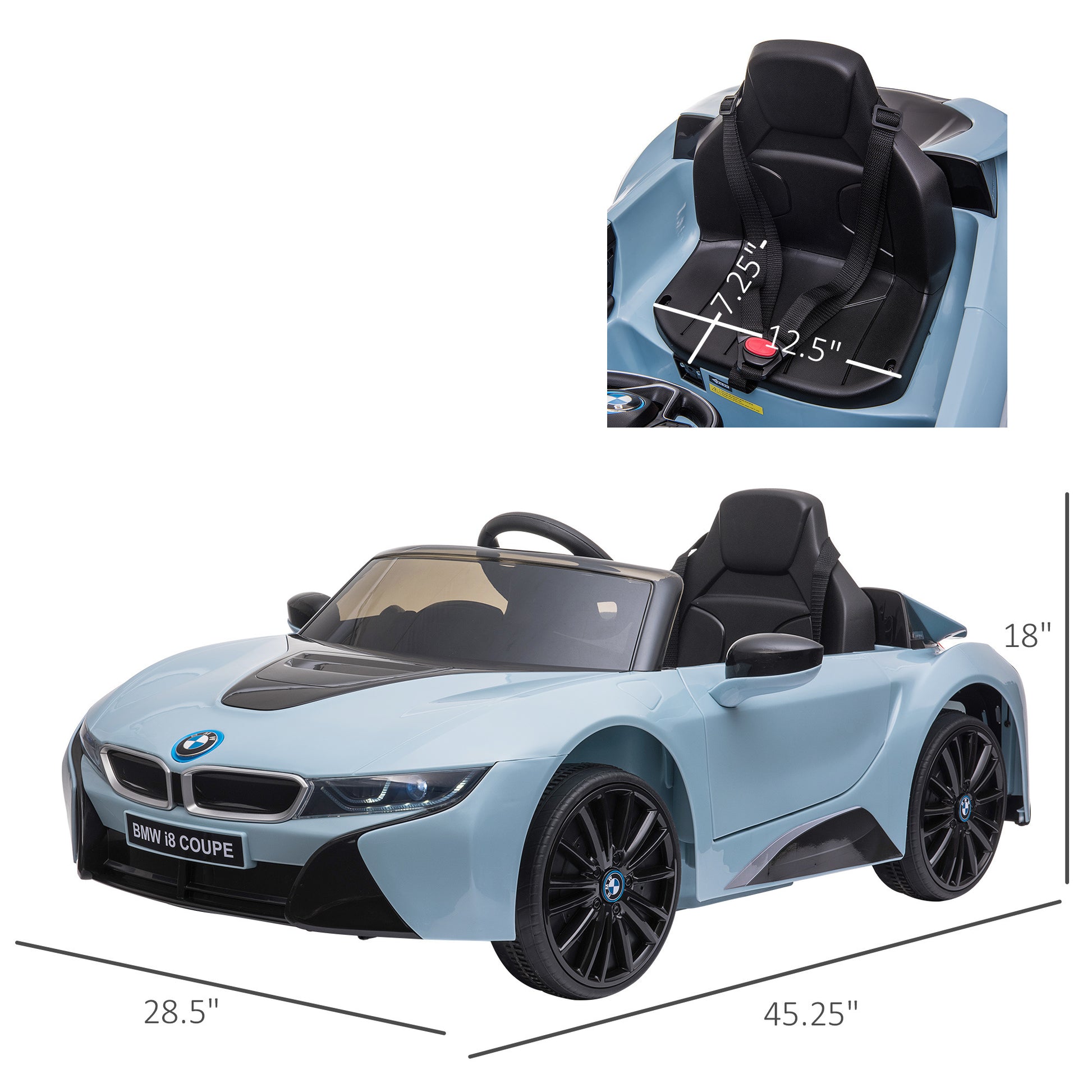 Licensed BMW I8 Coupe Electric Kids Ride-On Car 6V Battery - Premium Kids' Bikes from Rapidvehicles - Just $279.88! Shop now at Rapidvehicles