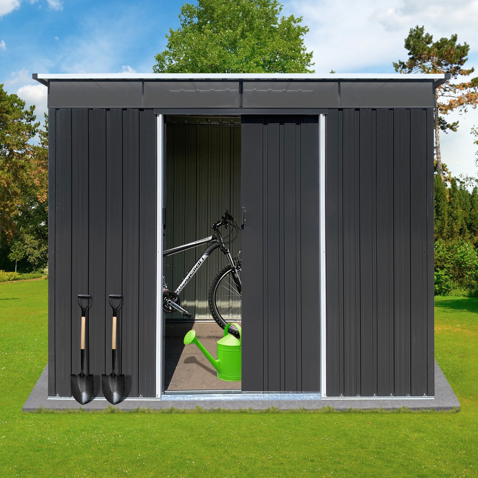 Metal garden sheds 6ftx8ft outdoor storage sheds Acrylic Total - Premium Carports from Rapidvehicles - Just $373.08! Shop now at Rapidvehicles