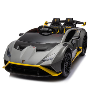 Lamborghini Huracan Sto 24V Kids Electric Ride-On Drift Car: Speeds 1.86-5.59 MPH, Ages 3-8, Foam Front Wheels, 360 Spin, LED Lights, Dynamic Music, Early Learning, USB Port, Drift Feature - Premium Kids' Bikes from Rapidvehicles - Just $299.10! Shop now at Rapidvehicles