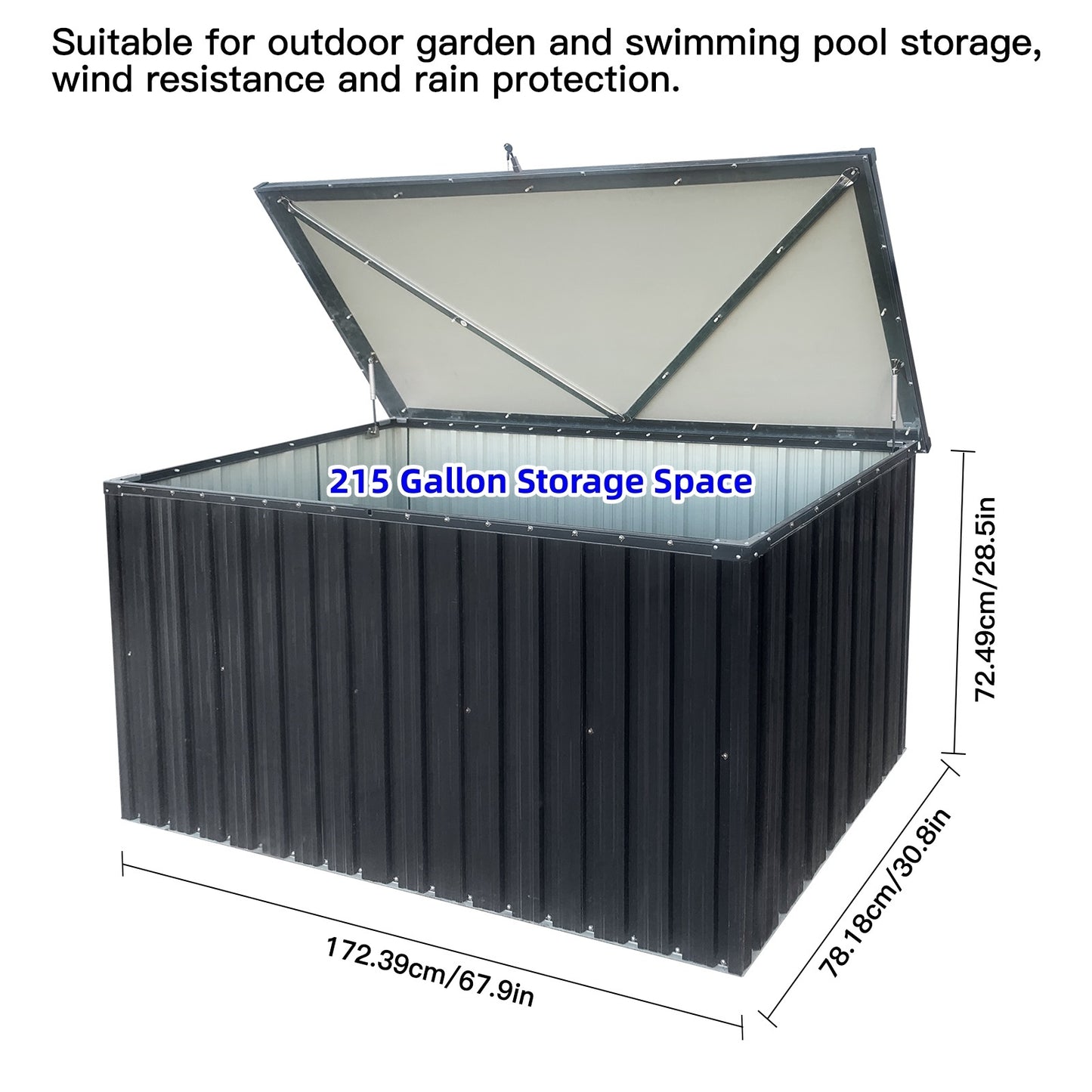 Out Door Metal Storage Box Store Medium - Premium Carports from Rapidvehicles - Just $340.69! Shop now at Rapidvehicles