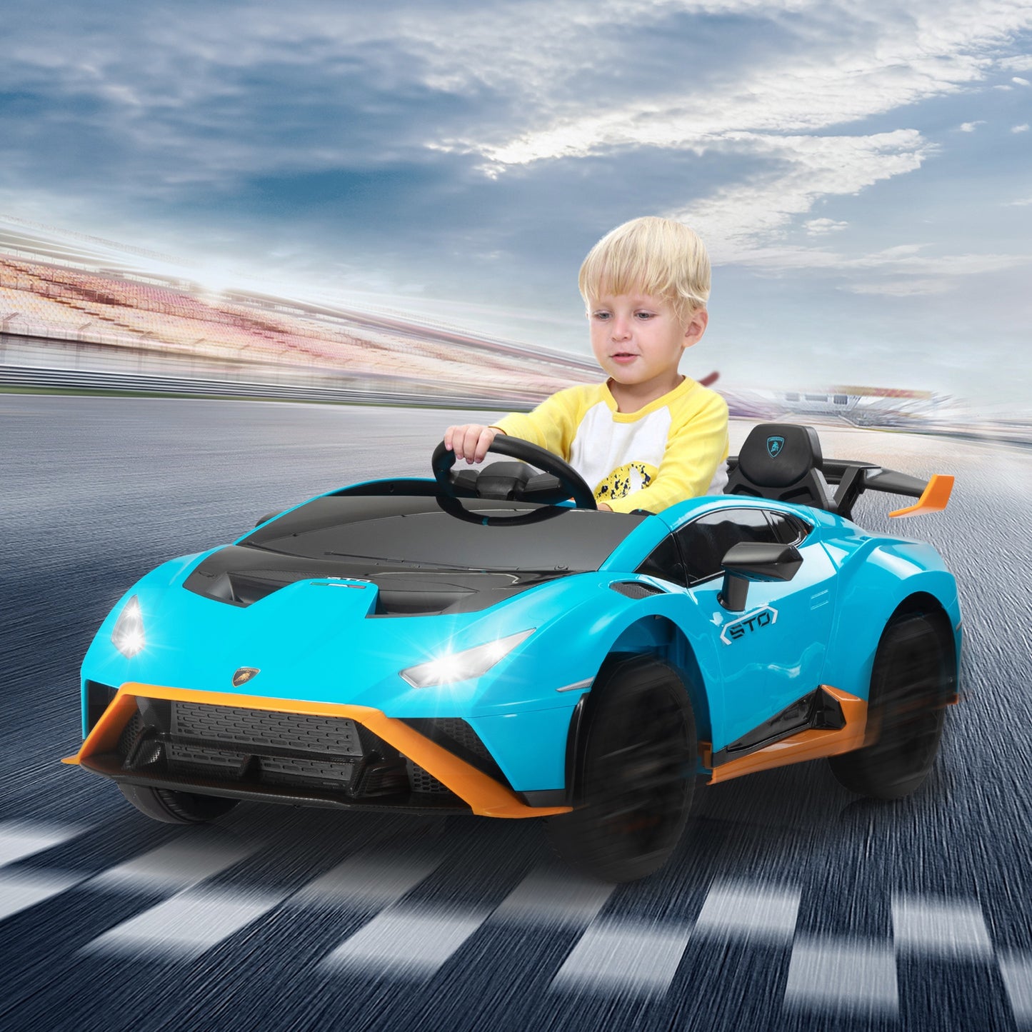 12V Battery Powered Ride On Car for Kids, Licensed Lamborghini, - Premium Kids' Bikes from Rapidvehicles - Just $343.15! Shop now at Rapidvehicles