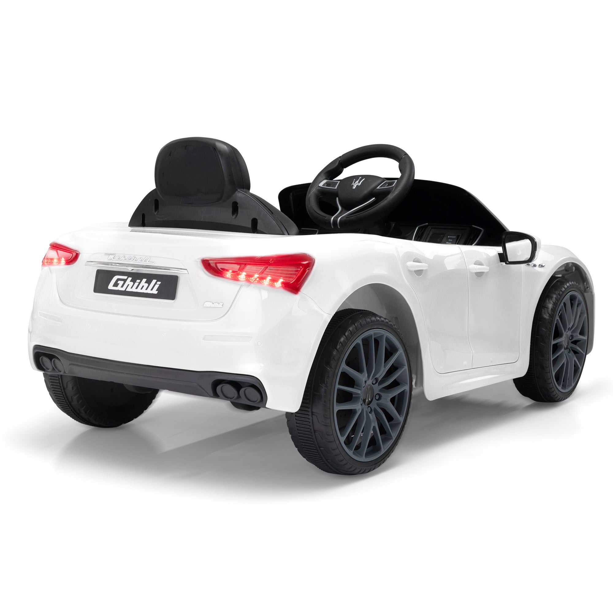 Maserati Ghibli-licensed 12V Kids Ride on Car with Remote Control, Music and Lights,White - Premium Kids' Bikes from Rapidvehicles - Just $243.86! Shop now at Rapidvehicles