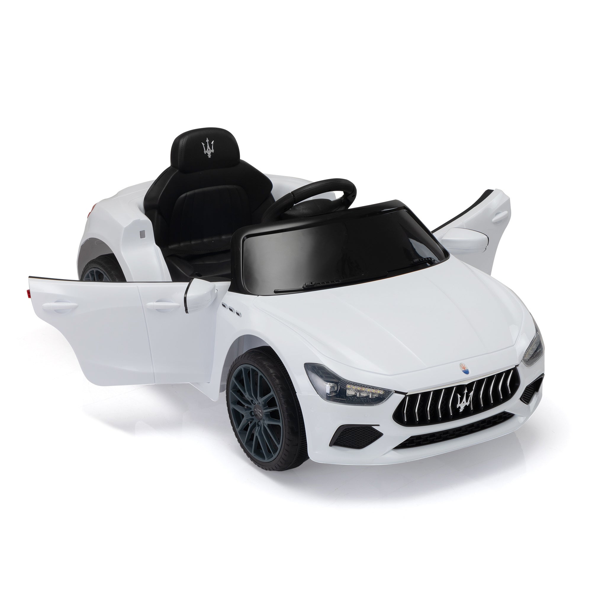 Maserati Ghibli-licensed 12V Kids Ride on Car with Remote Control, Music and Lights,White - Premium Kids' Bikes from Rapidvehicles - Just $243.86! Shop now at Rapidvehicles