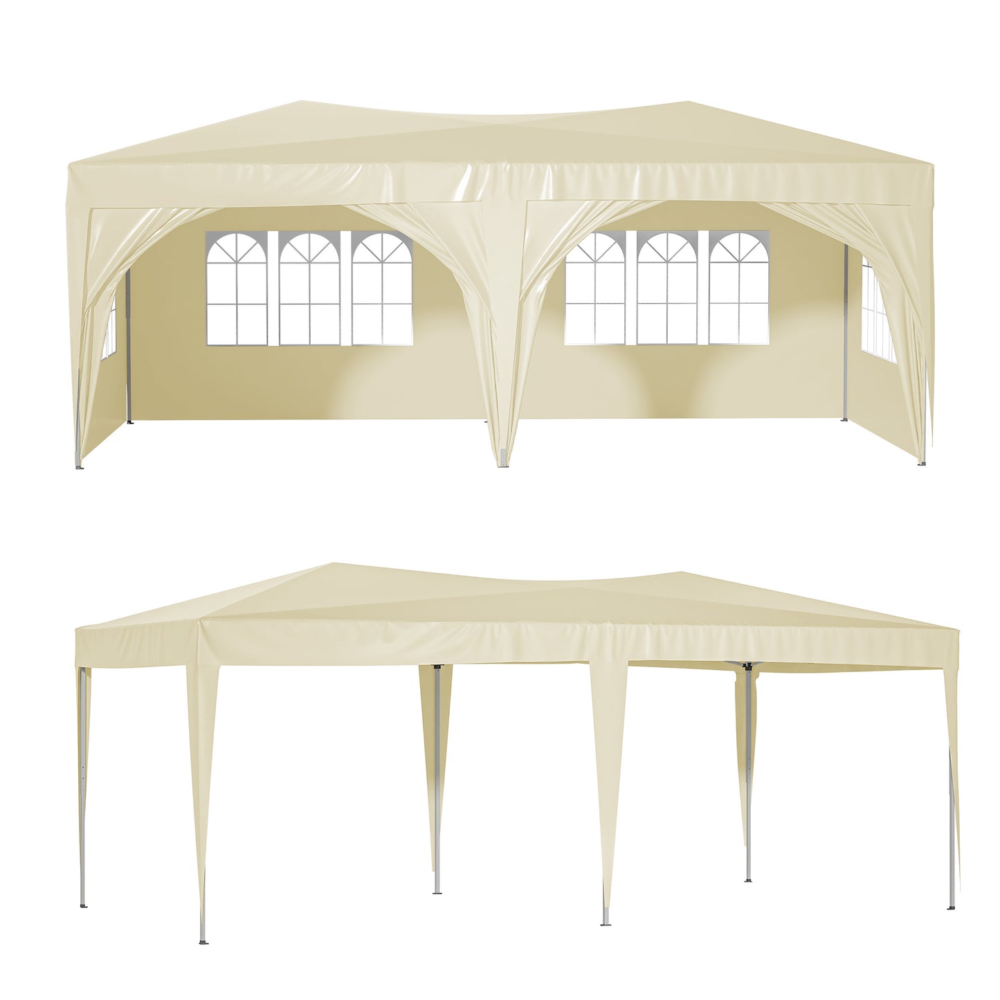 10'x20' Pop Up Canopy Tent with 6 Sidewalls, Ez Pop Up Outdoor - Premium Carports from Rapidvehicles - Just $260.99! Shop now at Rapidvehicles