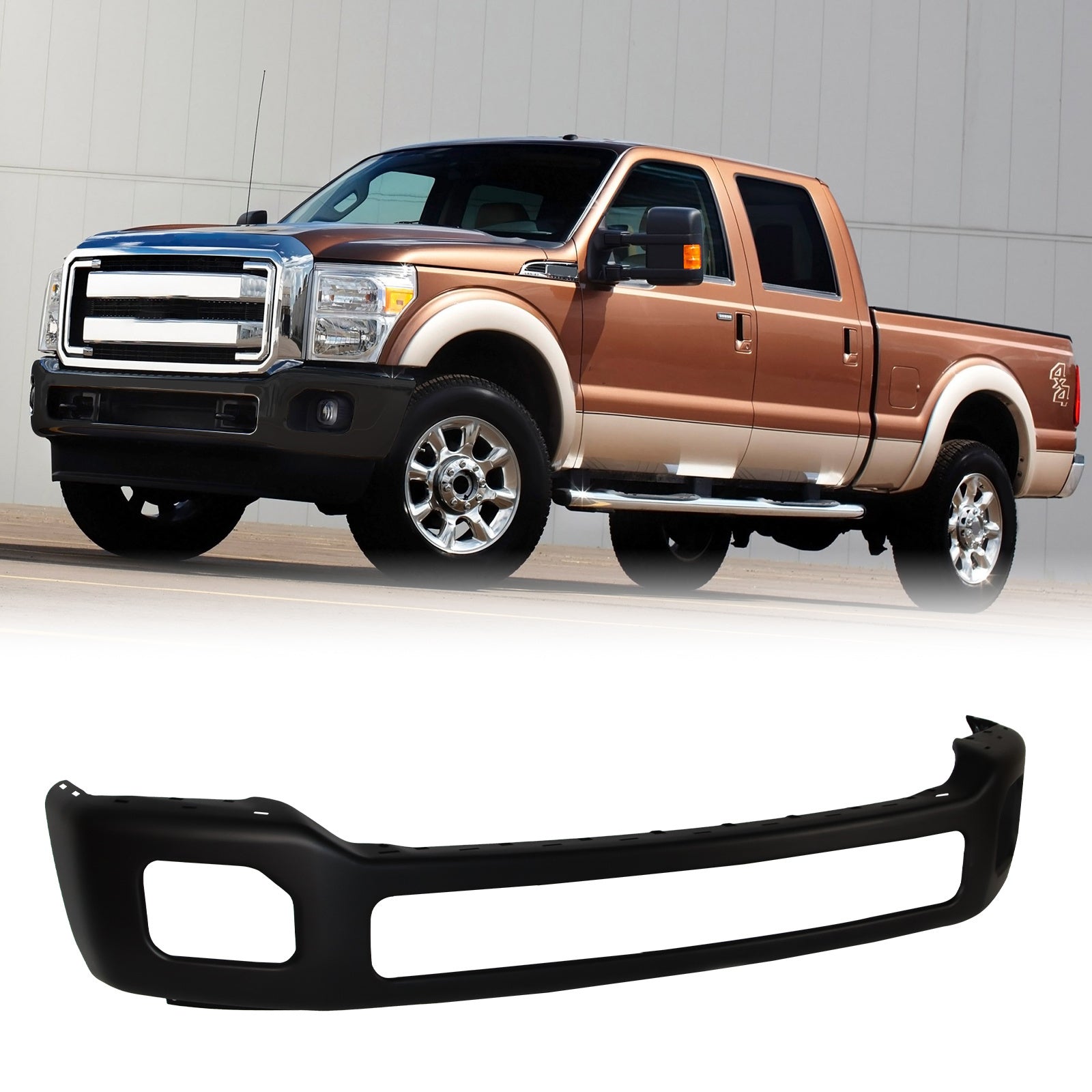 Black Front Bumper Steel For 11-16 Ford F-250 F-350 F-450 Super Duty Primed - Premium Exterior Care from Rapidvehicles - Just $390.99! Shop now at Rapidvehicles