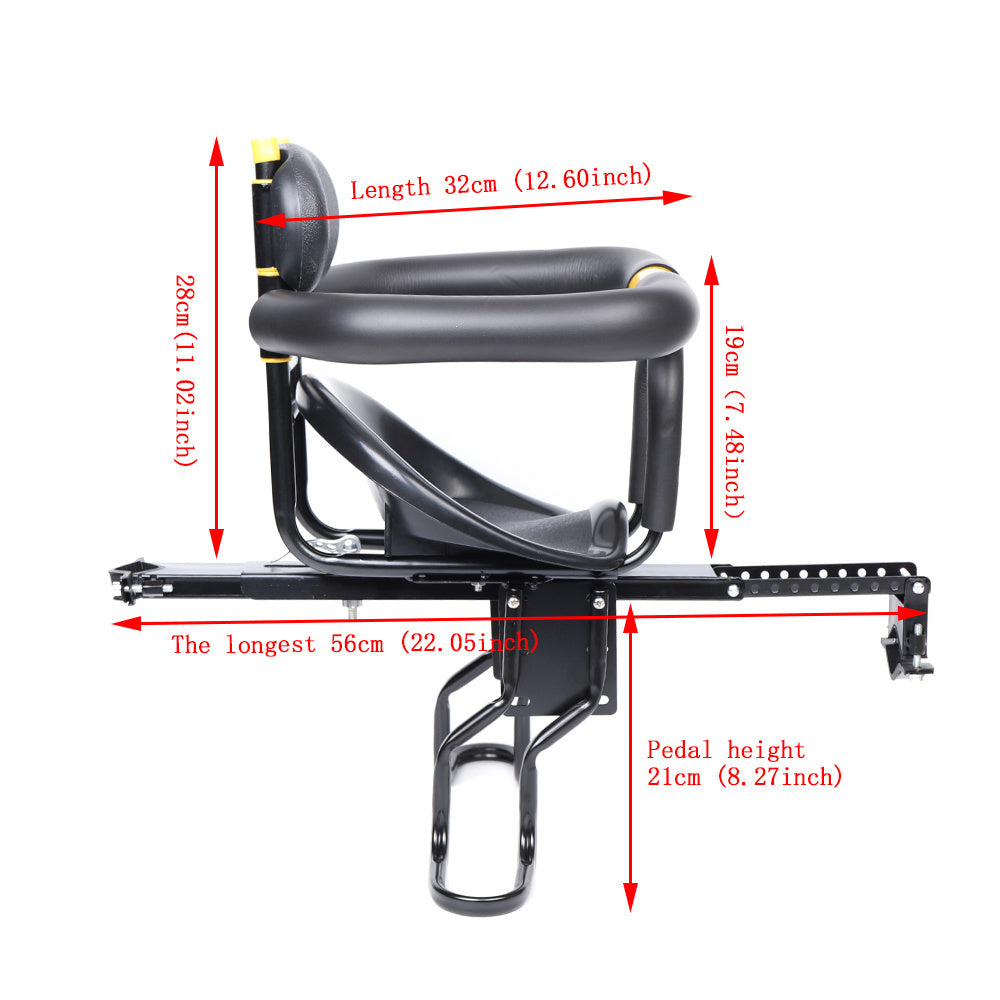 Front Mountain Bike Seats, Bicycle Child Seat, Baby Bike Seat Portable - Premium Carports from Rapidvehicles - Just $55.52! Shop now at Rapidvehicles