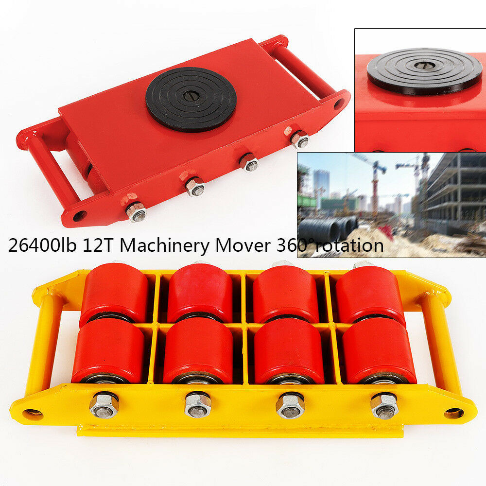 8t/12t Dolly Skateboard Mechanical Roller Industrial Machinery Power Generation Heavy Cargo Trolley Skate 360 Swivel Cap - Premium Carports from Rapidvehicles - Just $95.99! Shop now at Rapidvehicles