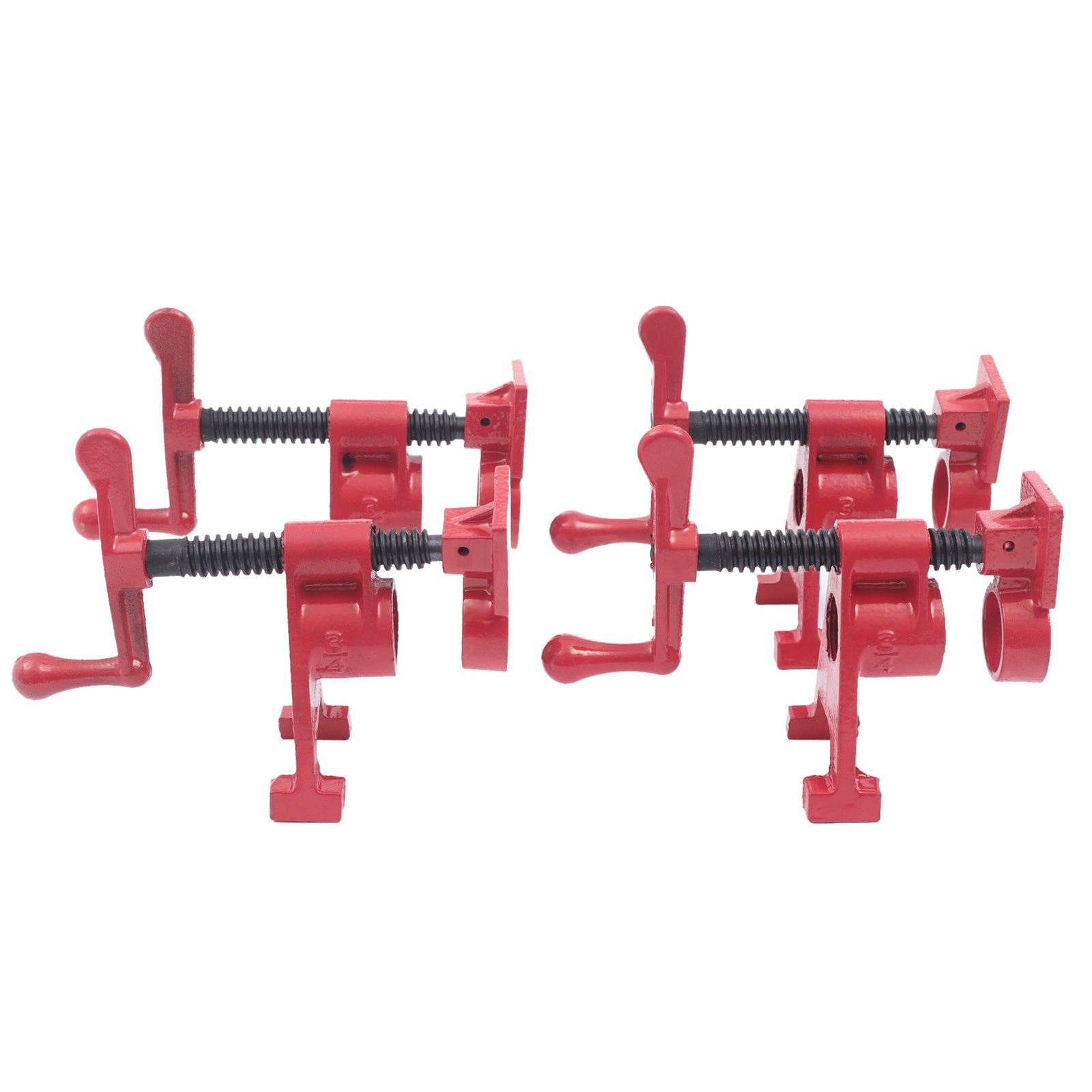 3/4" Wood Gluing Pipe Clamp Set Heavy Duty Cast Iron Quick Release Bar Clamps with Wide Base for Woodworking(4 Pack) - Premium Carports from Rapidvehicles - Just $71.99! Shop now at Rapidvehicles