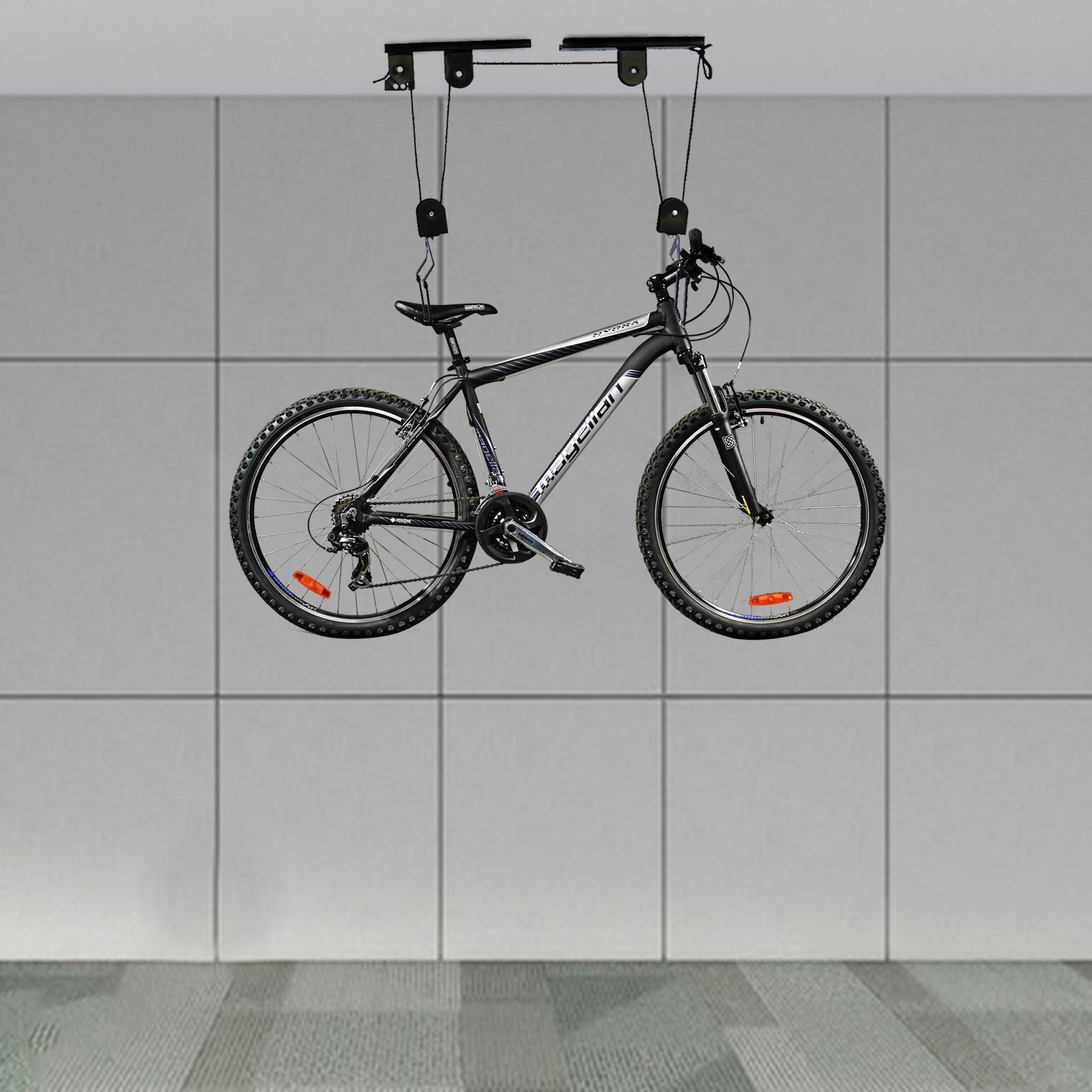 Bicycle Lift Hoist Bike Ceiling Pulley Rack Garage Storage Hooks Hanger New Pulley Rack Garage Hooks Hanger - Premium Carports from Rapidvehicles - Just $41.99! Shop now at Rapidvehicles