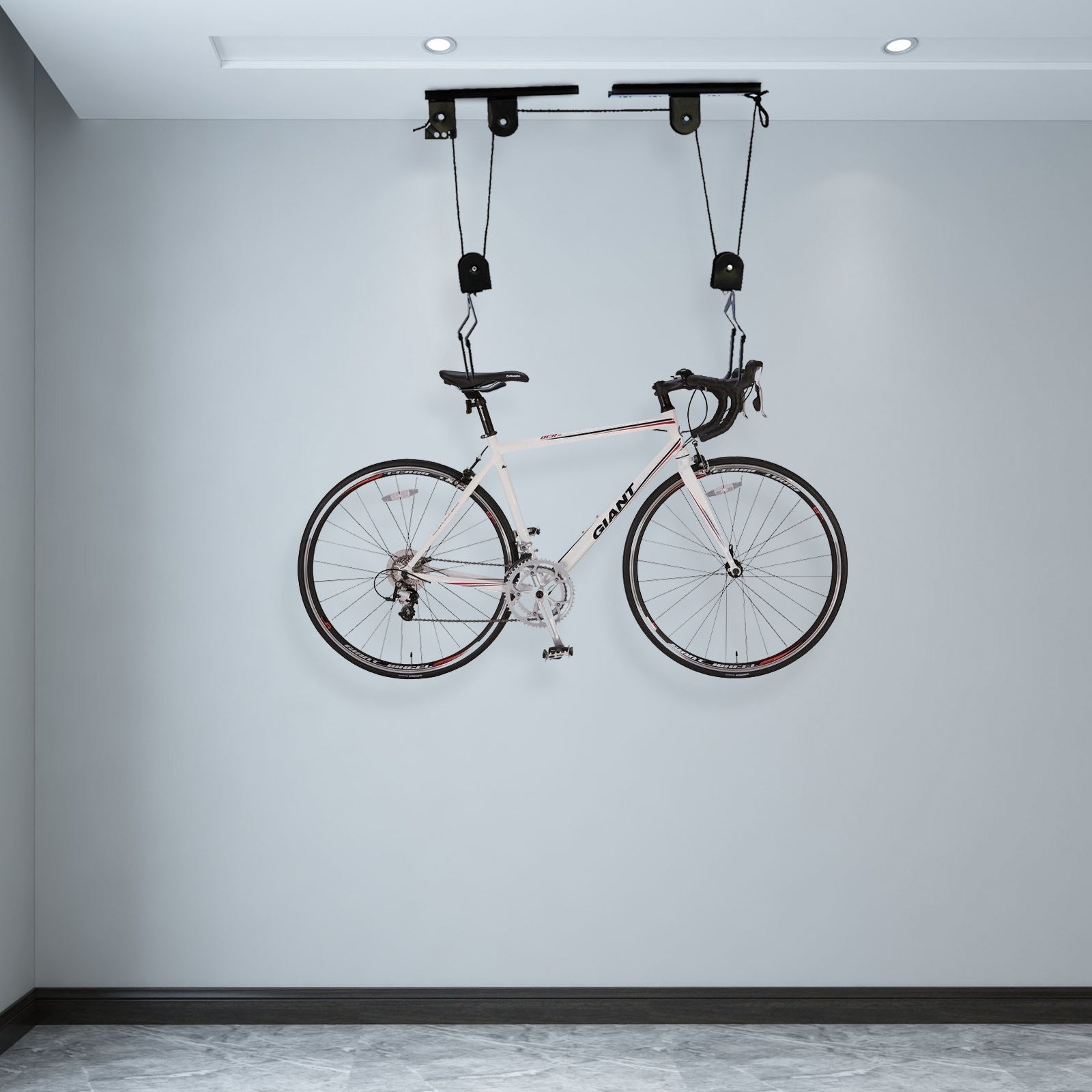 Bicycle Lift Hoist Bike Ceiling Pulley Rack Garage Storage Hooks Hanger New Pulley Rack Garage Hooks Hanger - Premium Carports from Rapidvehicles - Just $41.99! Shop now at Rapidvehicles