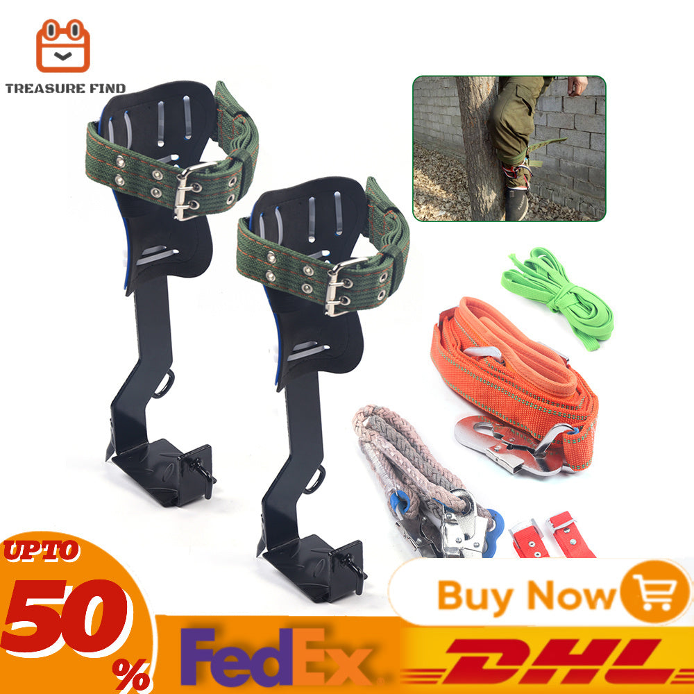 Portable Climbing Tool Kit For Tree Pole Climbing Outdoor Fruit Pick With Safety Belt Straps, Adjustable Lanyard Carabiner - Premium Carports from Rapidvehicles - Just $71.32! Shop now at Rapidvehicles