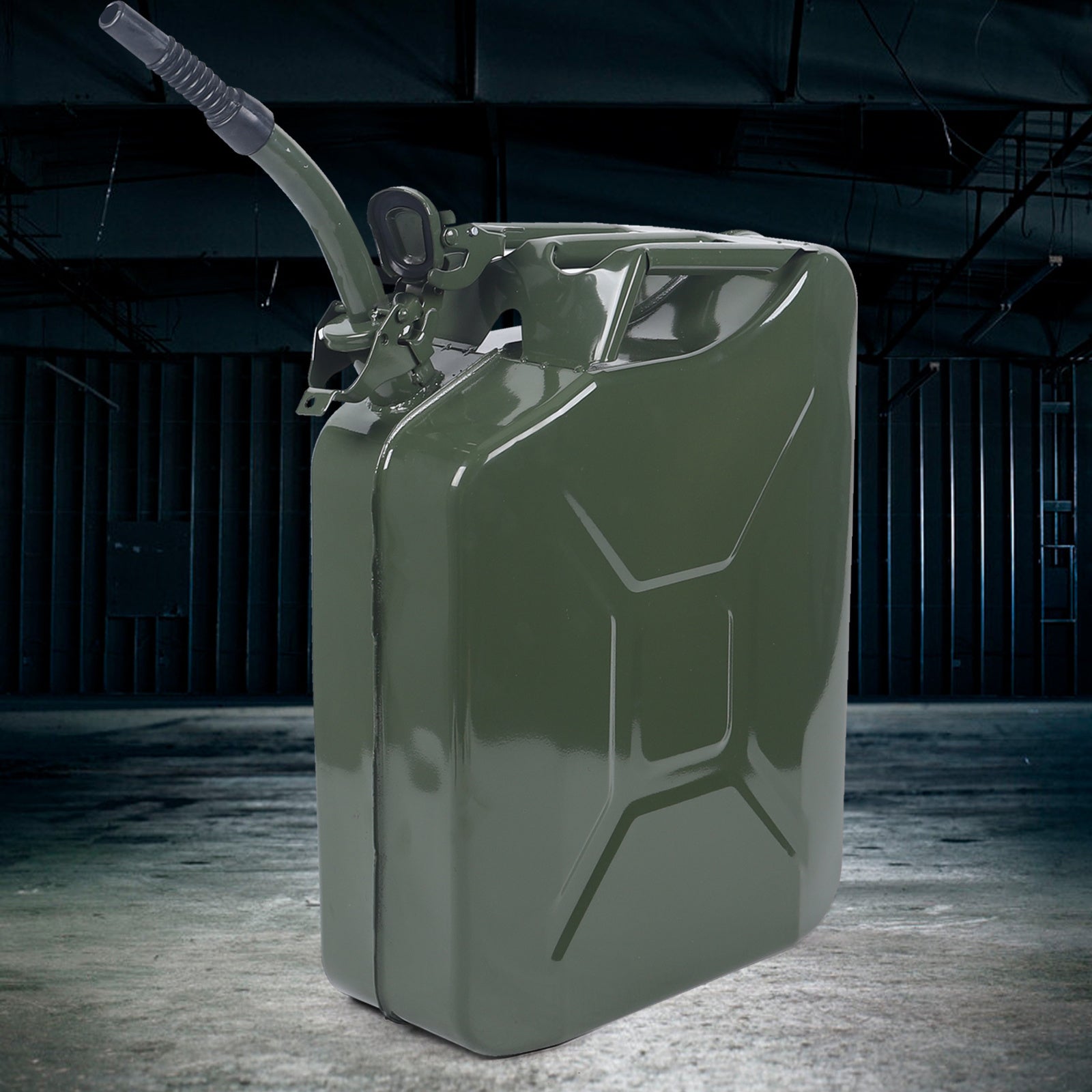 5 Gallon 20L Protable Green Jerry Can Oil Gasoline Gas Steel Tank w/ Spout Steel - Premium Carports from Rapidvehicles - Just $70.99! Shop now at Rapidvehicles