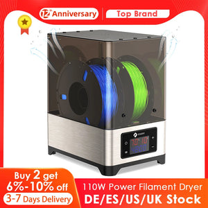 3D Filament Dryer Box 110W PTC Heater Real-time humidity 2 Spools Compatible with 1.75mm, 2.85mm, 3.00mm Filaments - Premium Carports from Rapidvehicles - Just $199.96! Shop now at Rapidvehicles