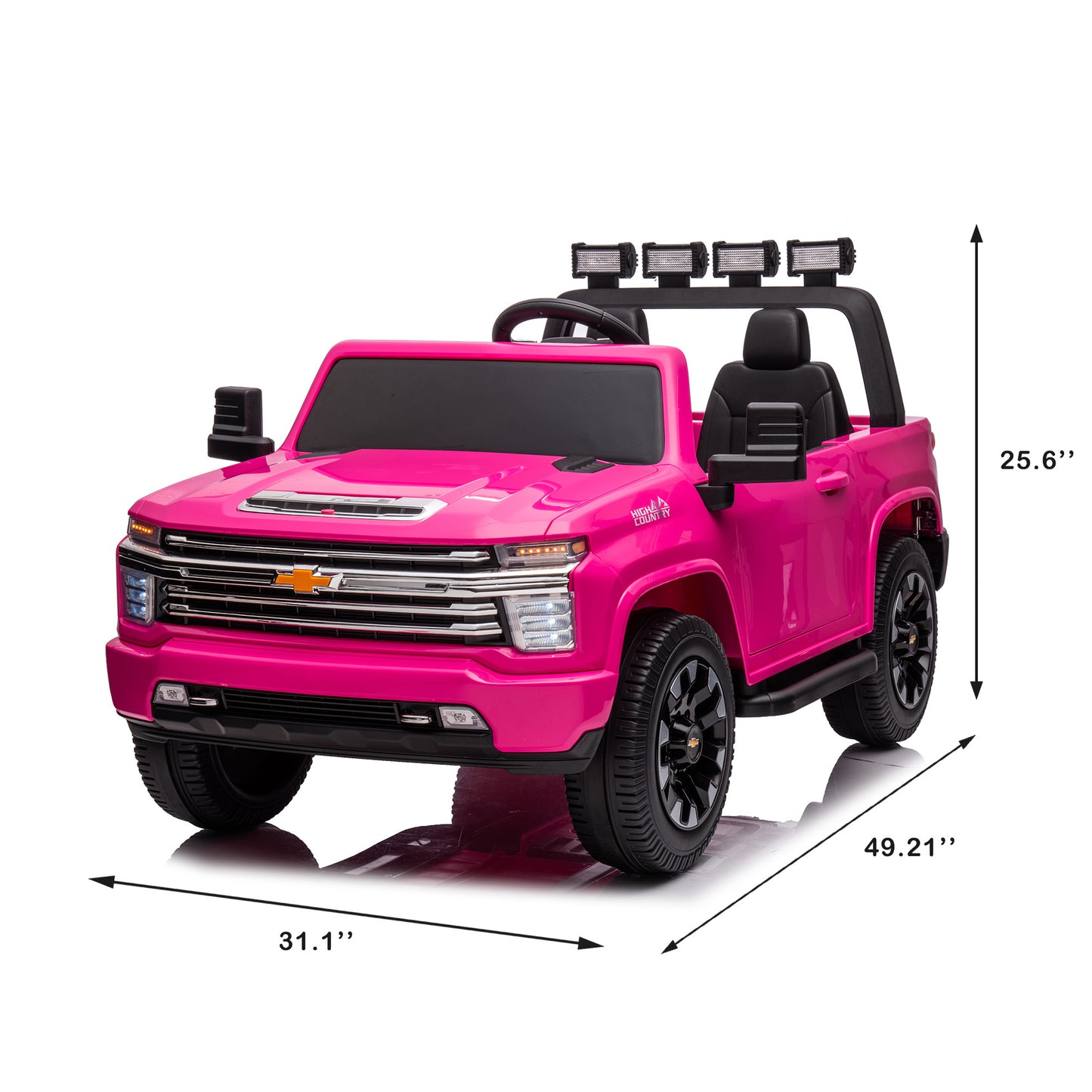 Pink, 24V 2 Seater Ride On Truck Car, Licensed Chevrolet - Premium Kids' Bikes from Rapidvehicles - Just $363.23! Shop now at Rapidvehicles