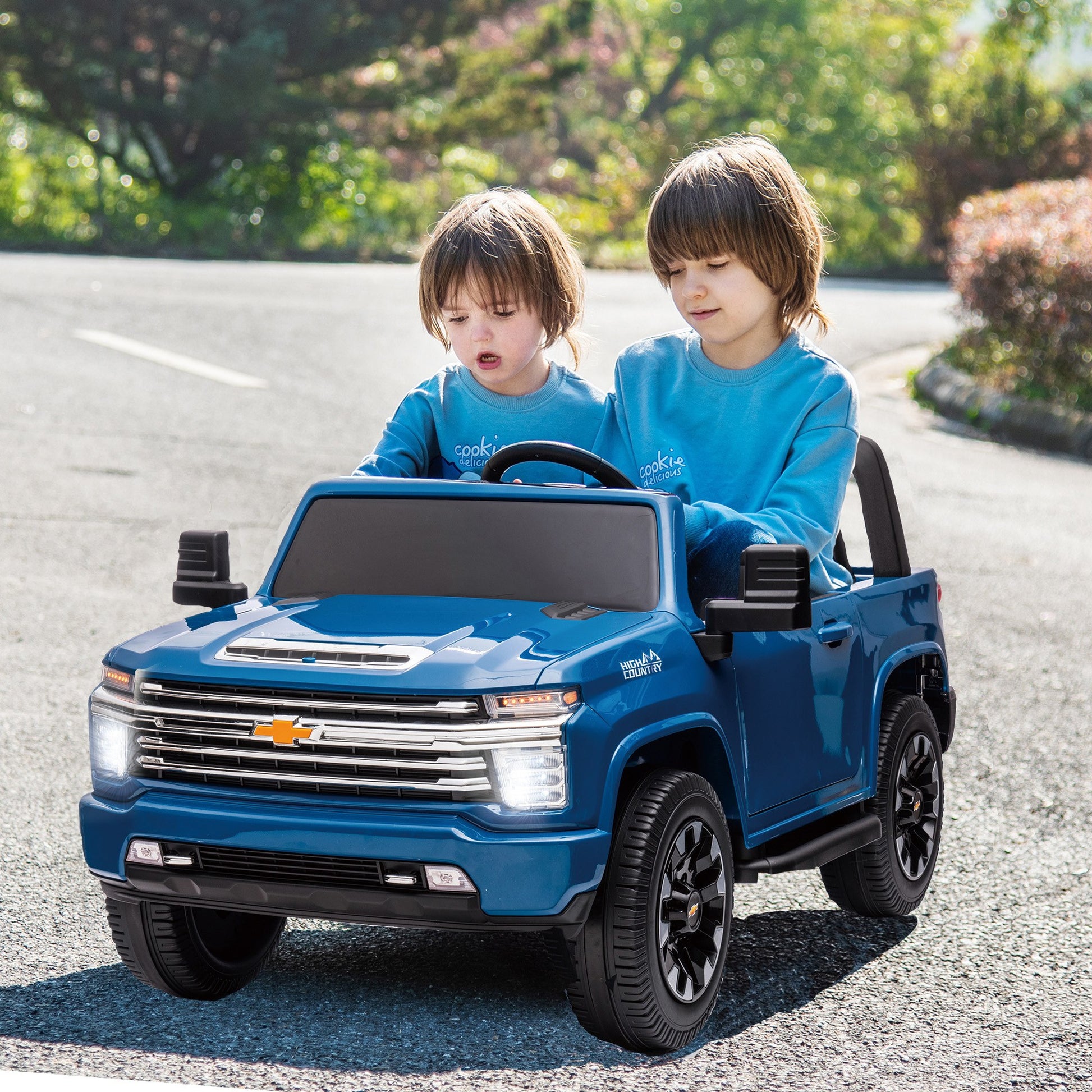 Blue, 24V 2 Seater Ride On Truck Car, Licensed Chevrolet - Premium Kids' Bikes from Rapidvehicles - Just $363.23! Shop now at Rapidvehicles