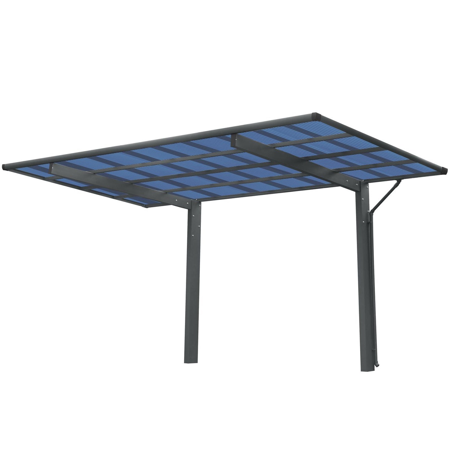 Outdoor Carport, 17.44FT*9FT*11FT Single Carport Aluminum Metal - Premium Carports from Rapidvehicles - Just $3390.48! Shop now at Rapidvehicles