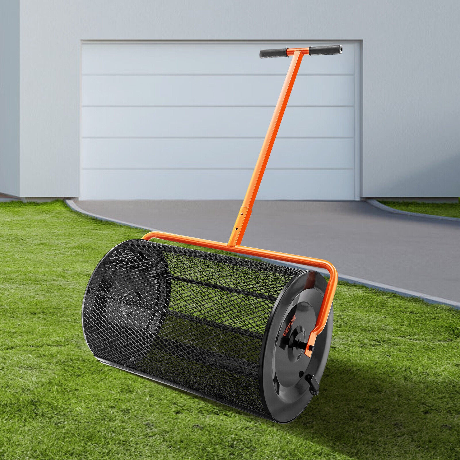 Compost Spreader Peat Moss Spreader 24" Wide 24.4-26.4" Height Adjustable - Premium Carports from Rapidvehicles - Just $196.99! Shop now at Rapidvehicles