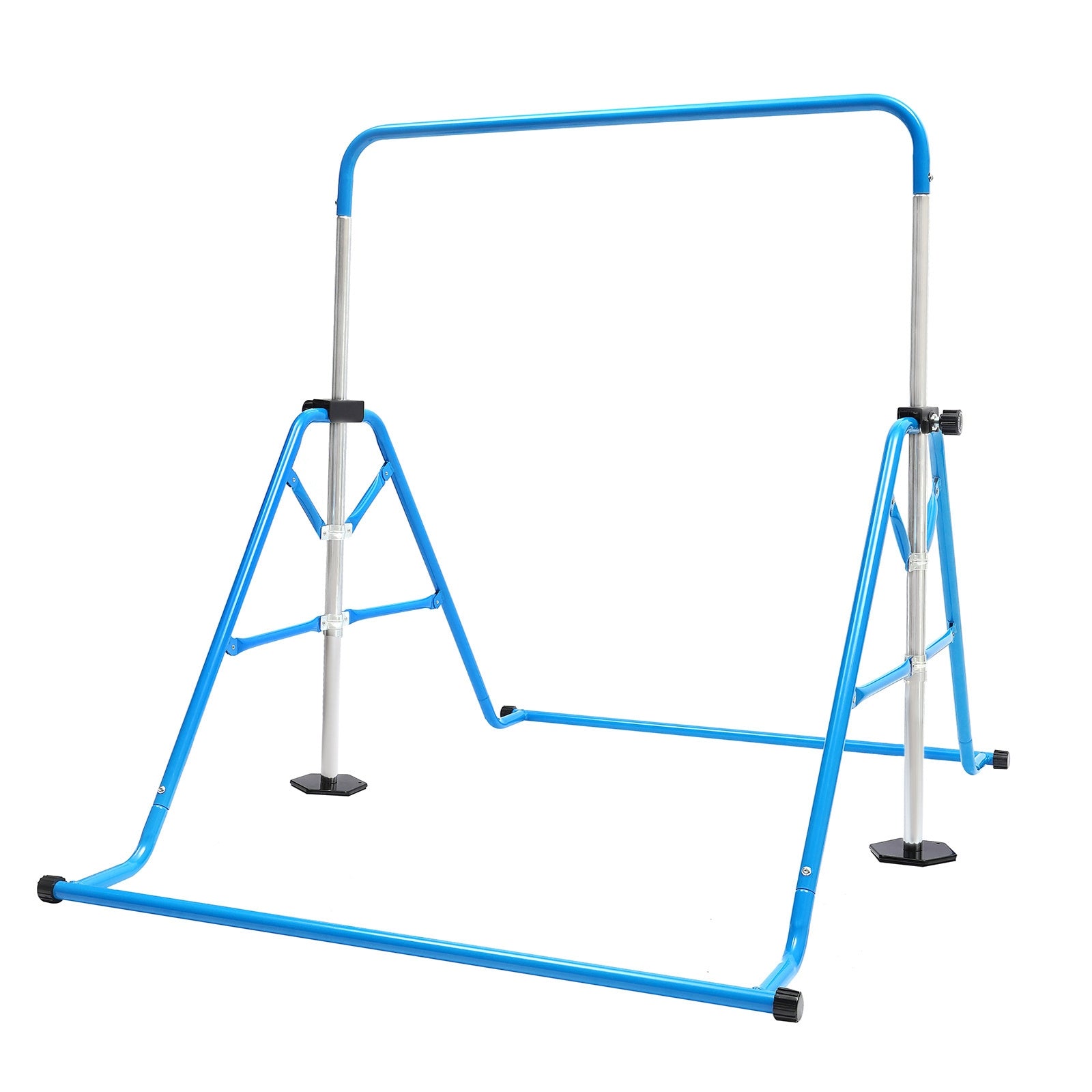 Fun Gymnastics Bar Indoor/Outdoor Teenager Children Climbing Frame Height Adjustable Horizontal Foldable Pink/Blue - Premium Carports from Rapidvehicles - Just $134.99! Shop now at Rapidvehicles