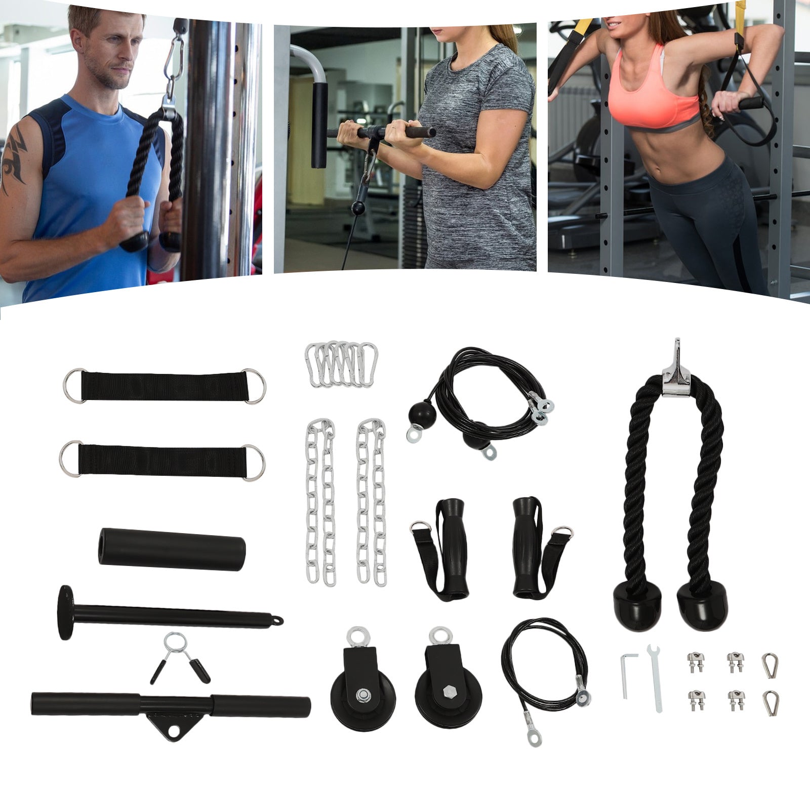 Cable Weight Pulley System, Home Gym Equipment, Fitness Pulley Cable System, Rally Fitness Equipment - Premium Carports from Rapidvehicles - Just $72.04! Shop now at Rapidvehicles