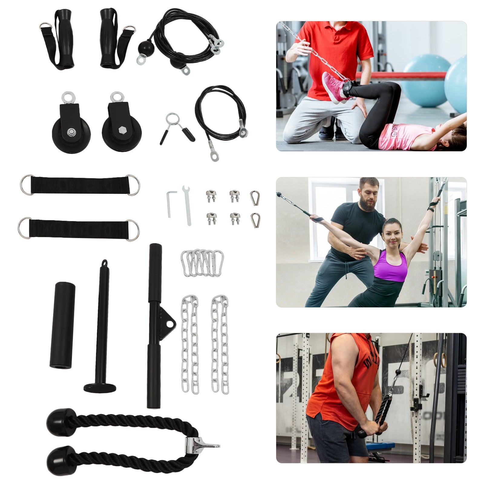 Cable Weight Pulley System, Home Gym Equipment, Fitness Pulley Cable System, Rally Fitness Equipment - Premium Carports from Rapidvehicles - Just $72.04! Shop now at Rapidvehicles