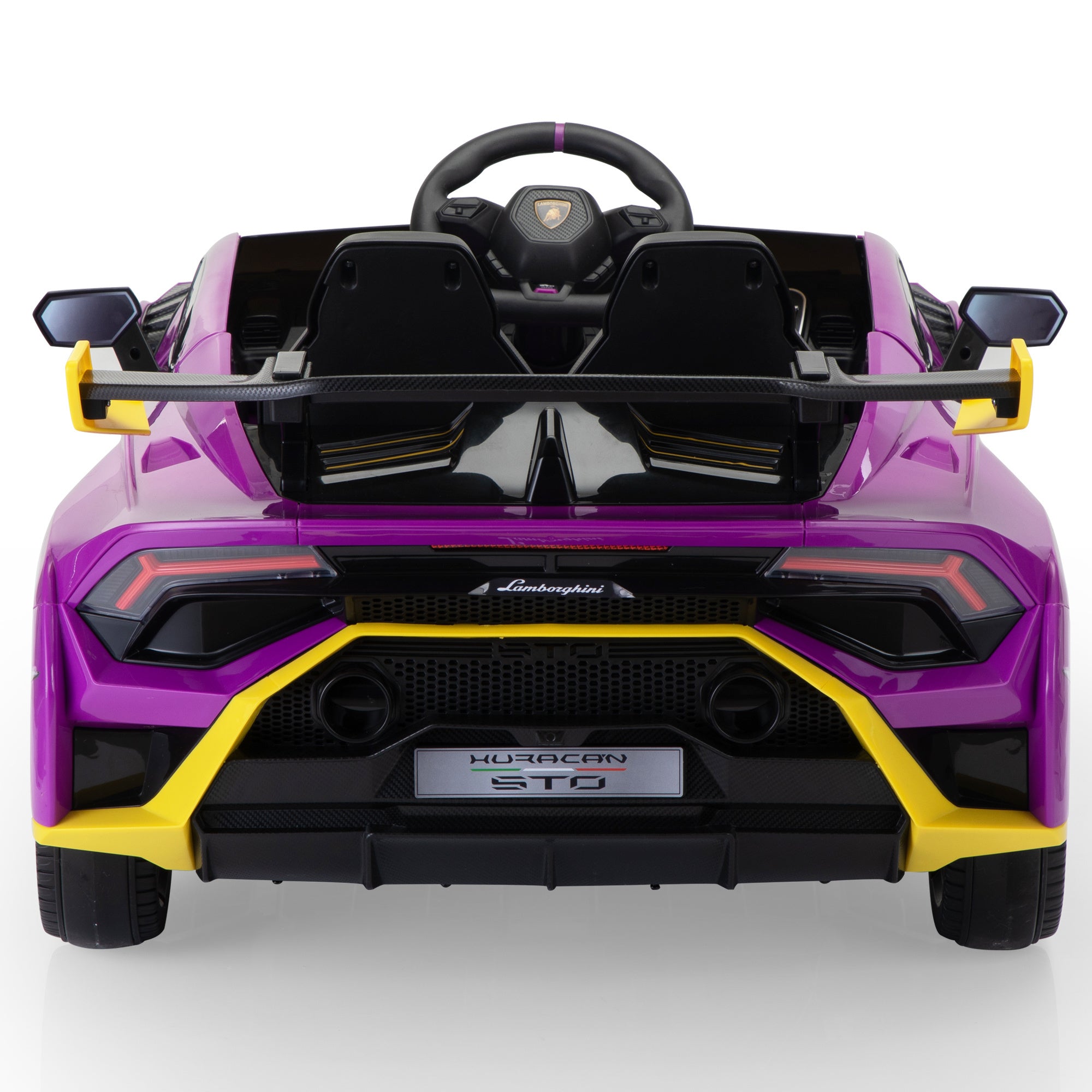 12V Battery Powered Ride On Car for Kids, Licensed Lamborghini, Remote Control Toy Vehicle with Music Player, LED Light, 2 Driving Modes,Purple - Premium Kids' Bikes from Rapidvehicles - Just $338.19! Shop now at Rapidvehicles