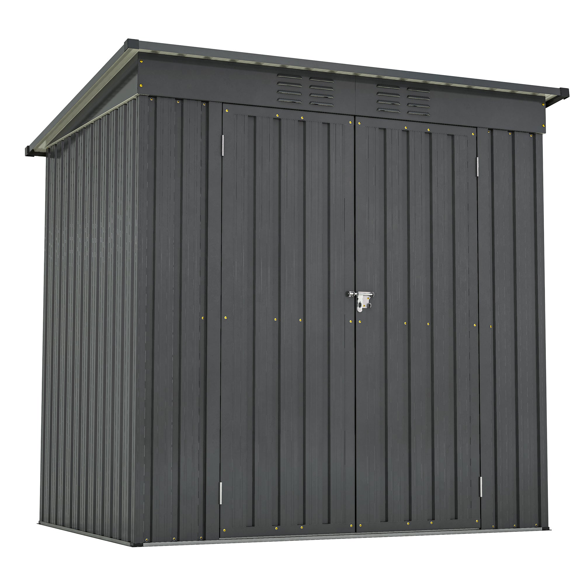 6 x 4 ft Outdoor Storage Shed, All Weather Tool Shed for Garden, Backyard, Lawn, Black - Premium Carports from Rapidvehicles - Just $288.99! Shop now at Rapidvehicles