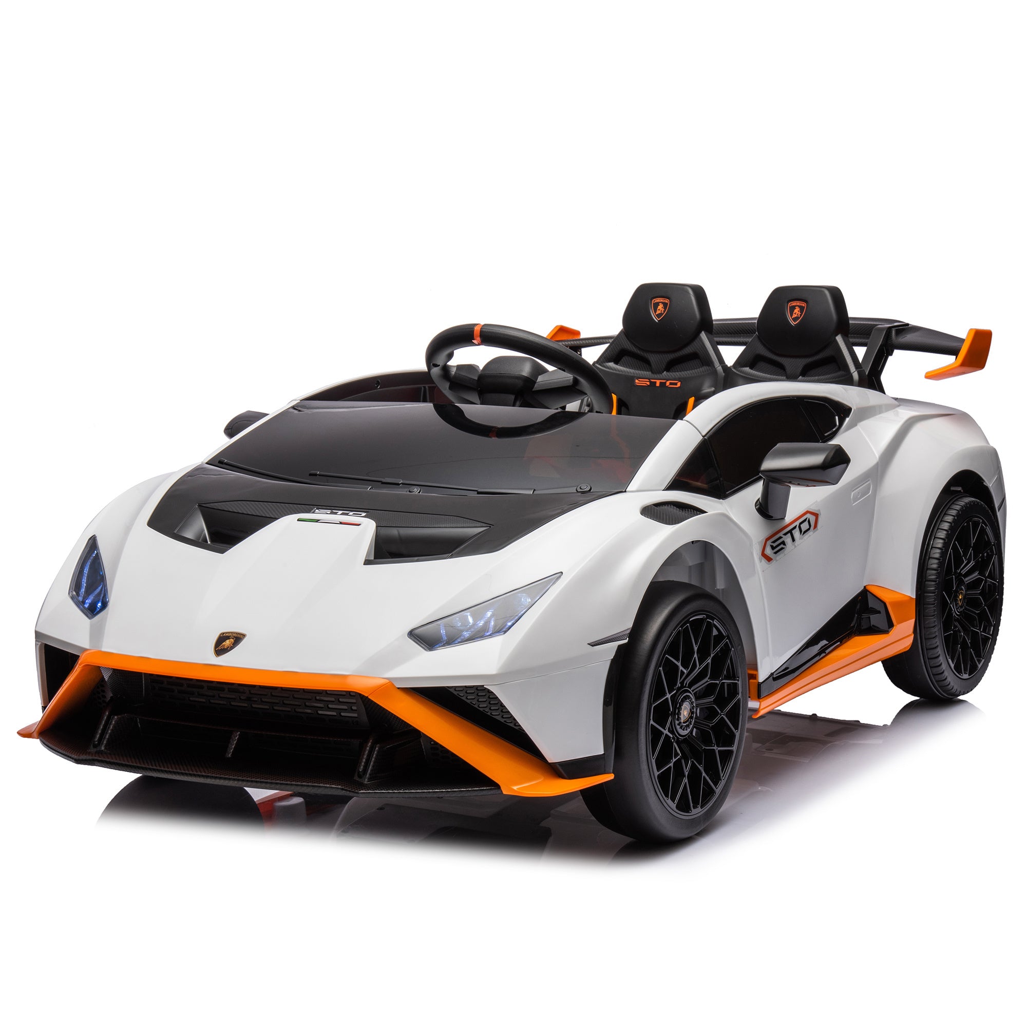 Lamborghini Huracan Sto 24V Kids Electric Ride-On Drift Car: Speeds 1.86-5.59 MPH, Ages 3-8, Foam Front Wheels, 360 Spin, LED Lights, Dynamic Music, Early Learning, USB Port, Drift Feature - Premium Kids' Bikes from Rapidvehicles - Just $299.10! Shop now at Rapidvehicles